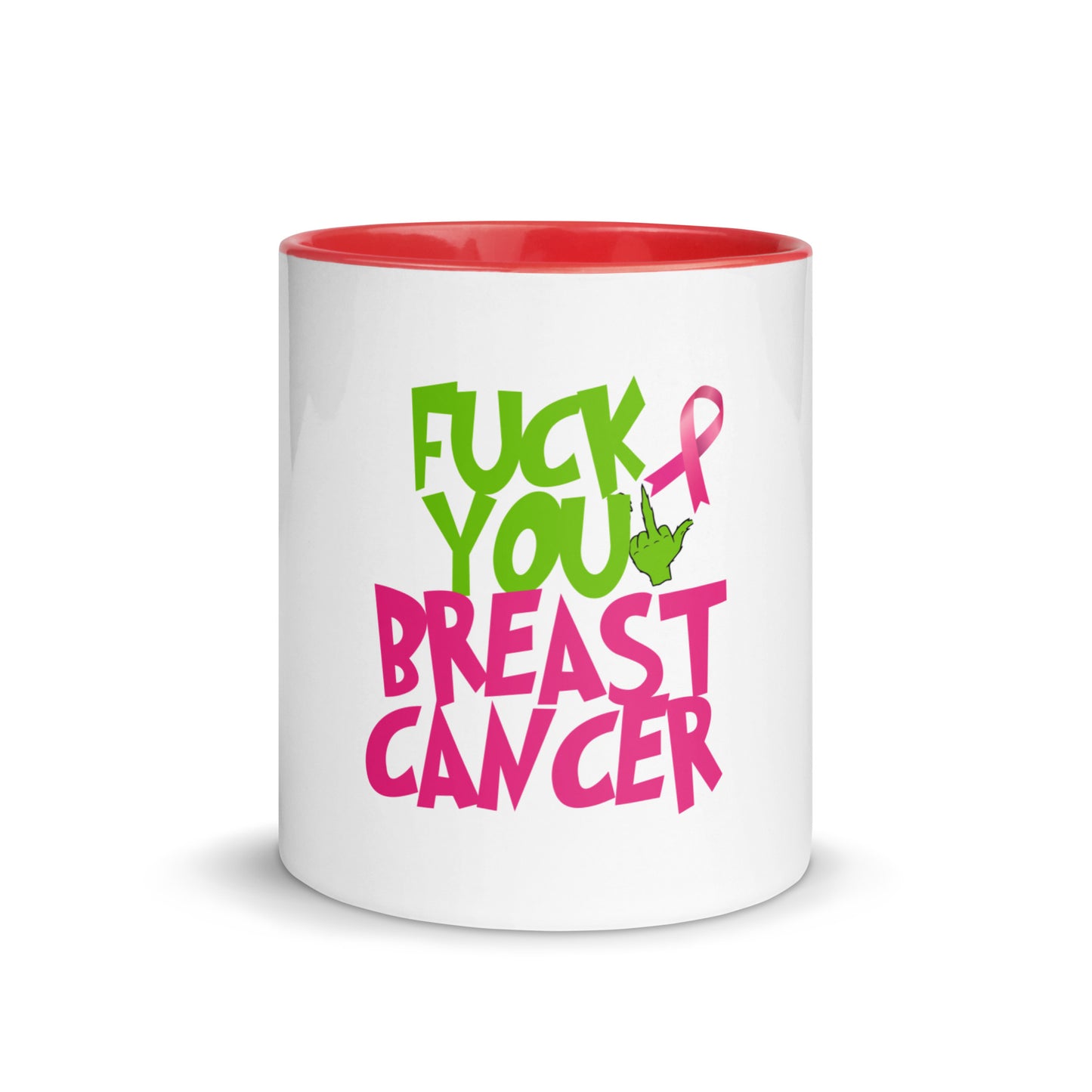 Grinch fu breast cancer Mug with Color Inside