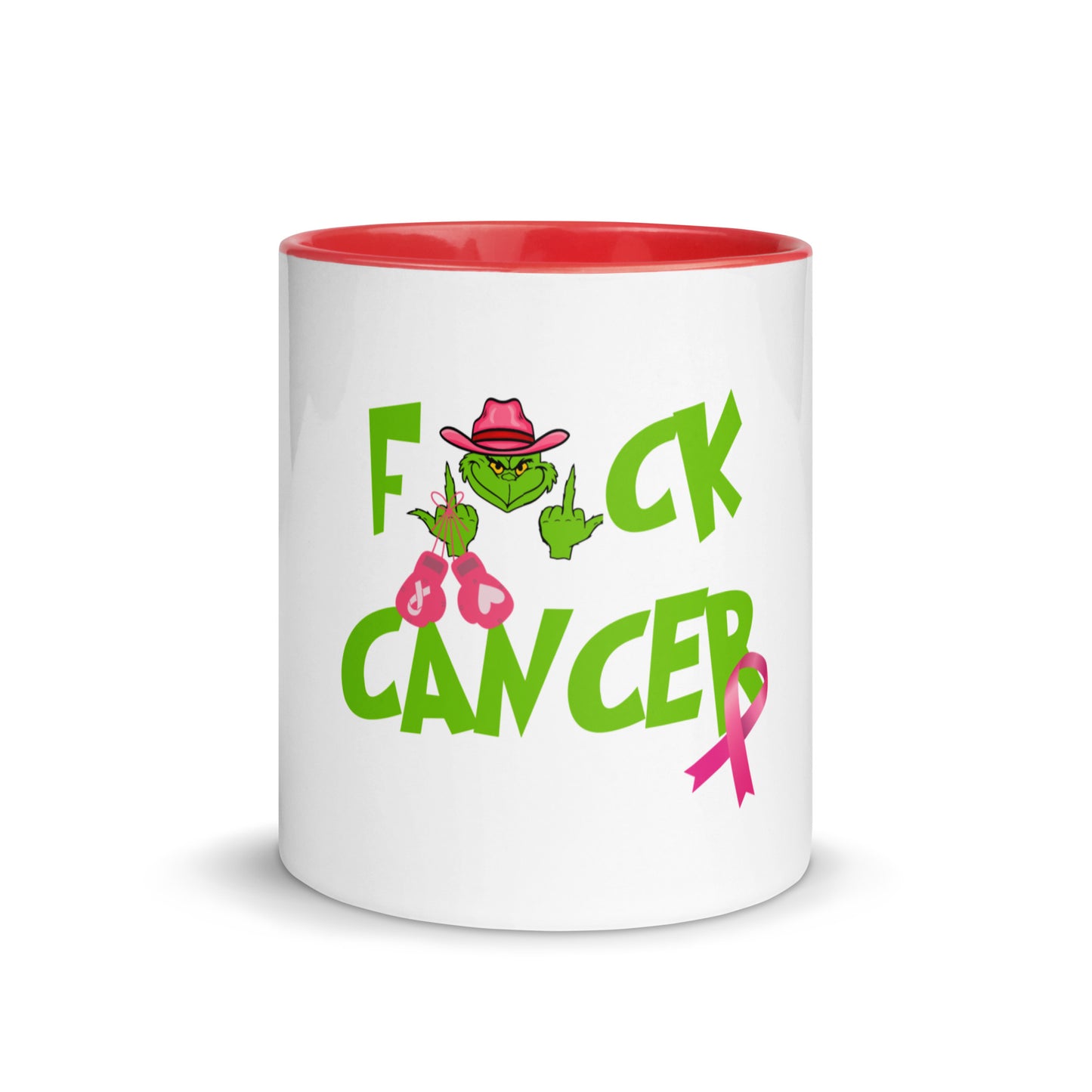 F*ck cancer grinch Mug with Color Inside