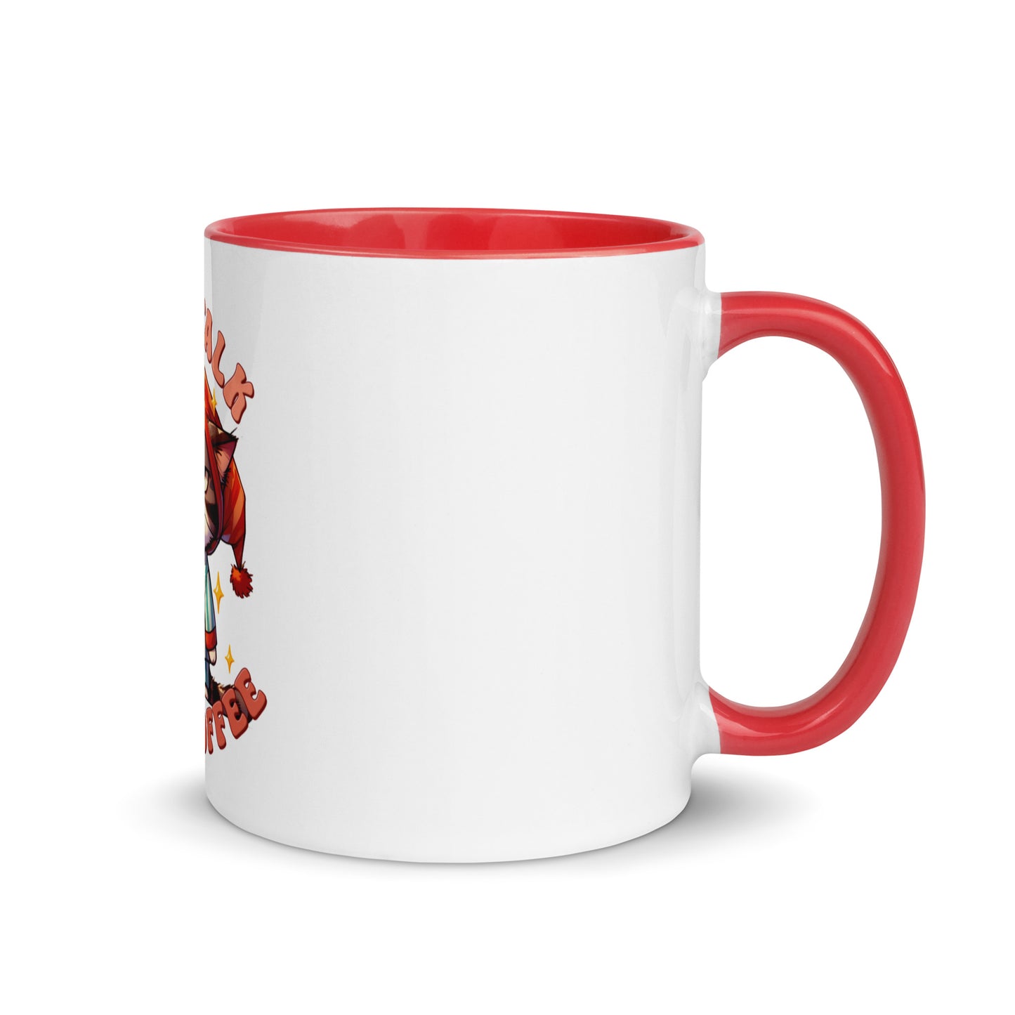 Less talk cat Mug with Color Inside