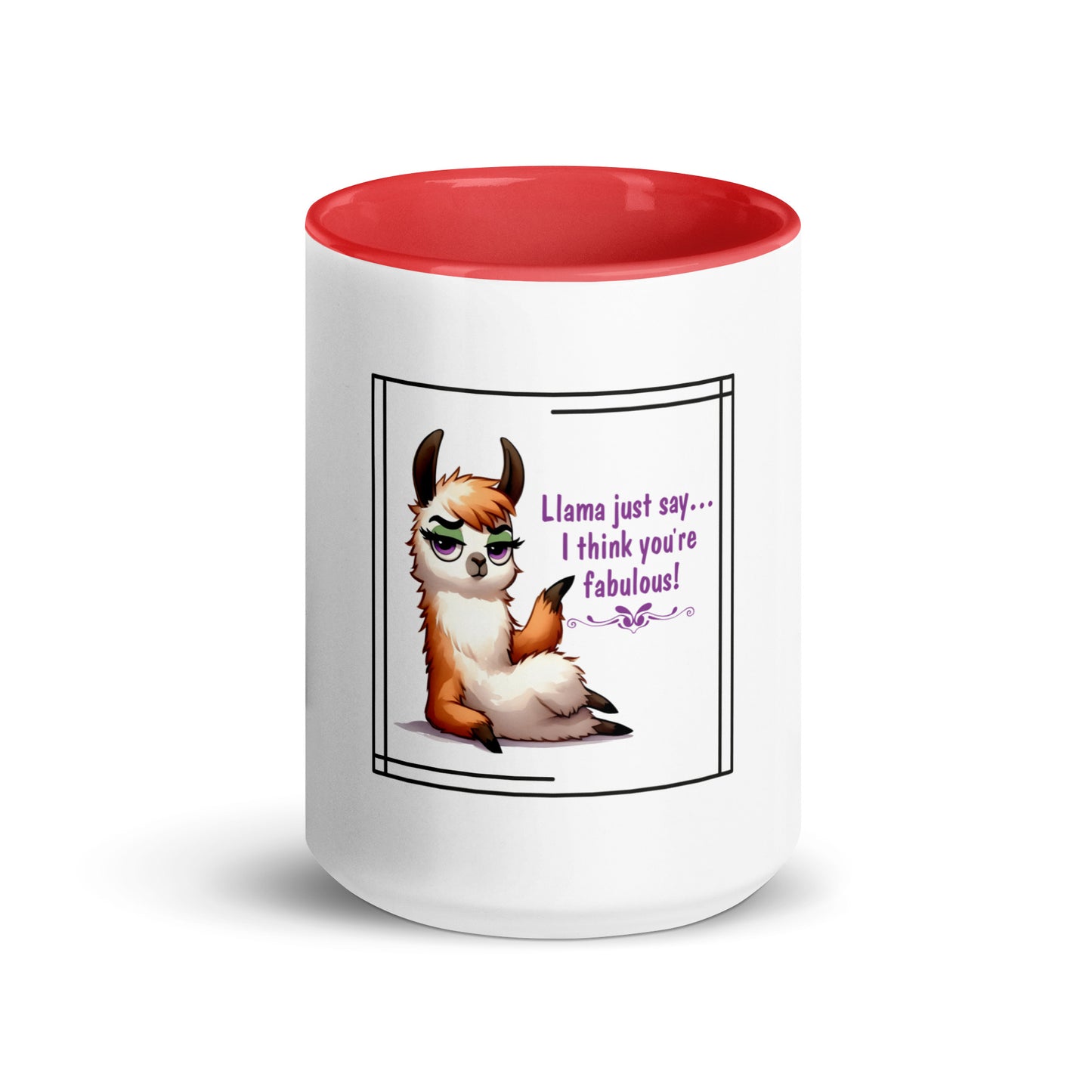Llama just say Mug with Color Inside