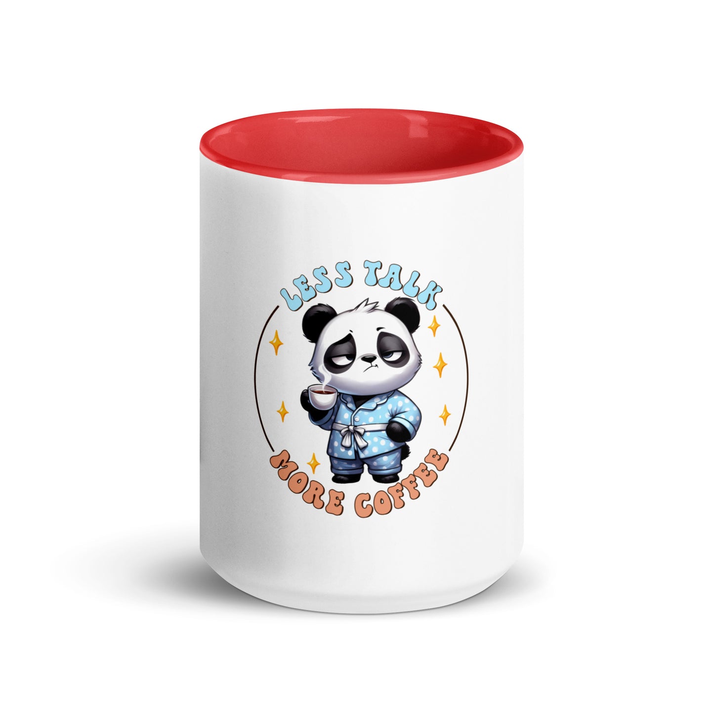 Less talk panda Mug with Color Inside