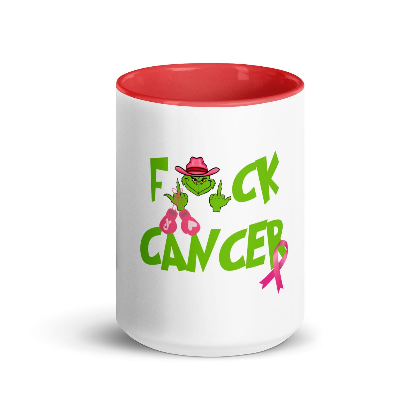 F*ck cancer grinch Mug with Color Inside