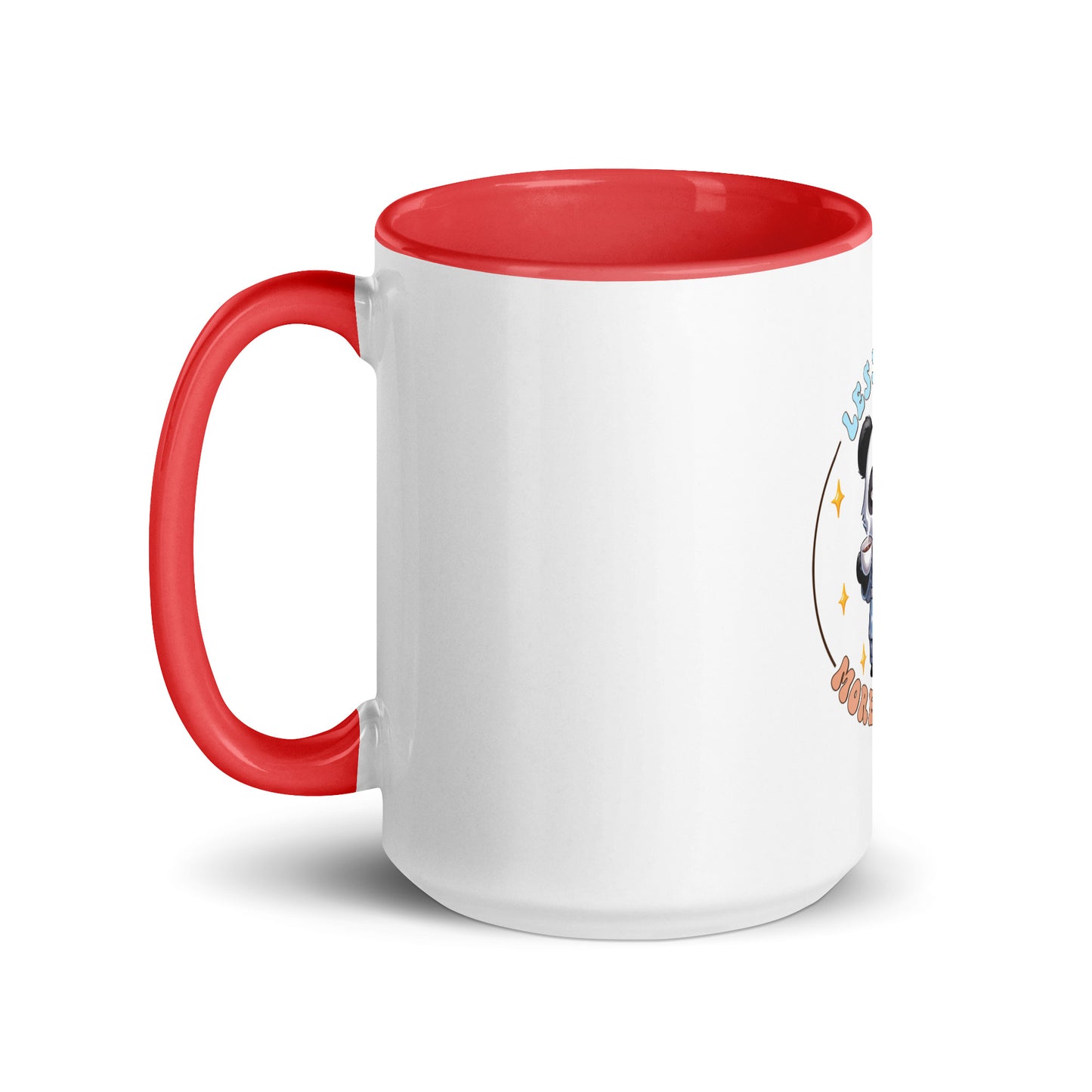 Less talk panda Mug with Color Inside