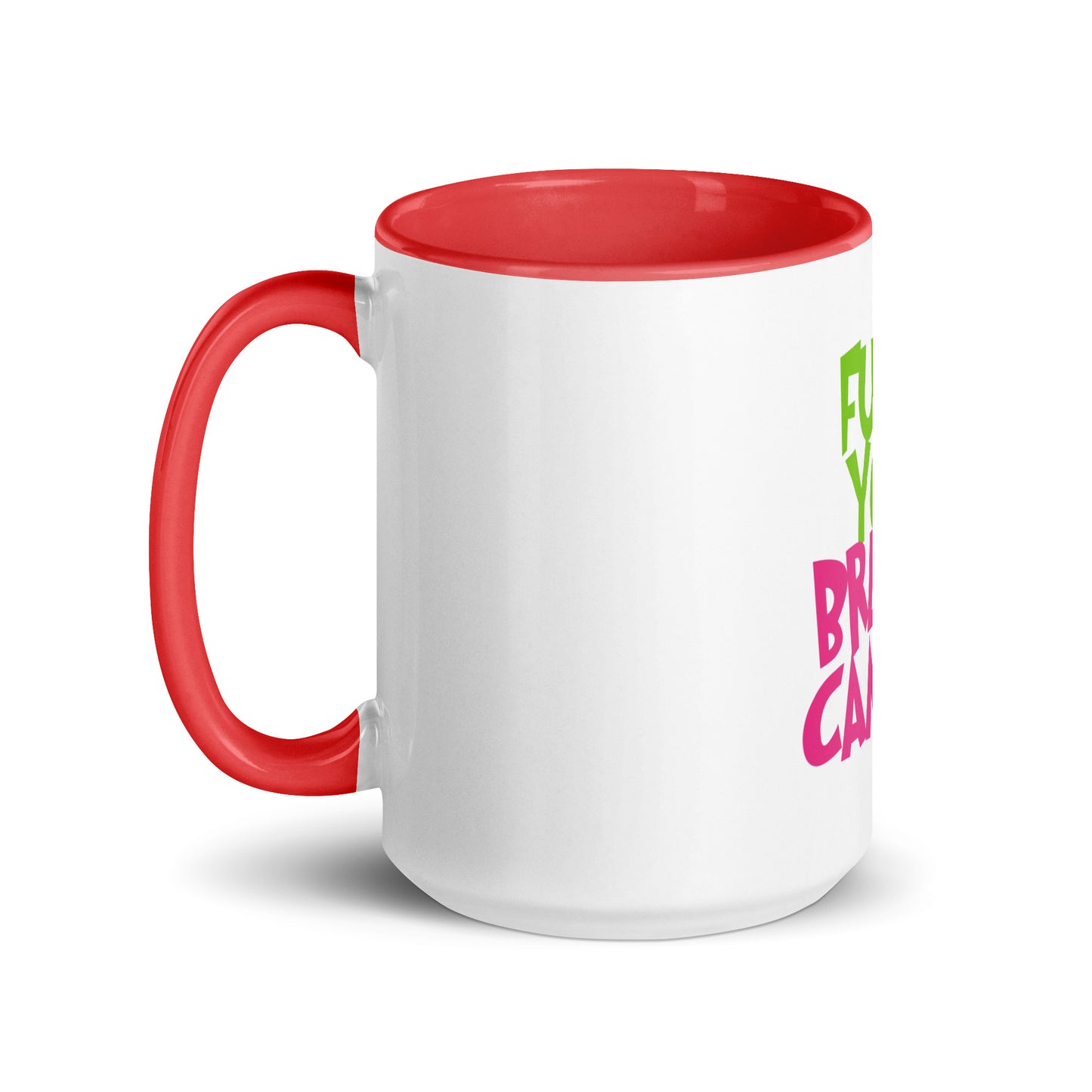 Grinch fu breast cancer Mug with Color Inside