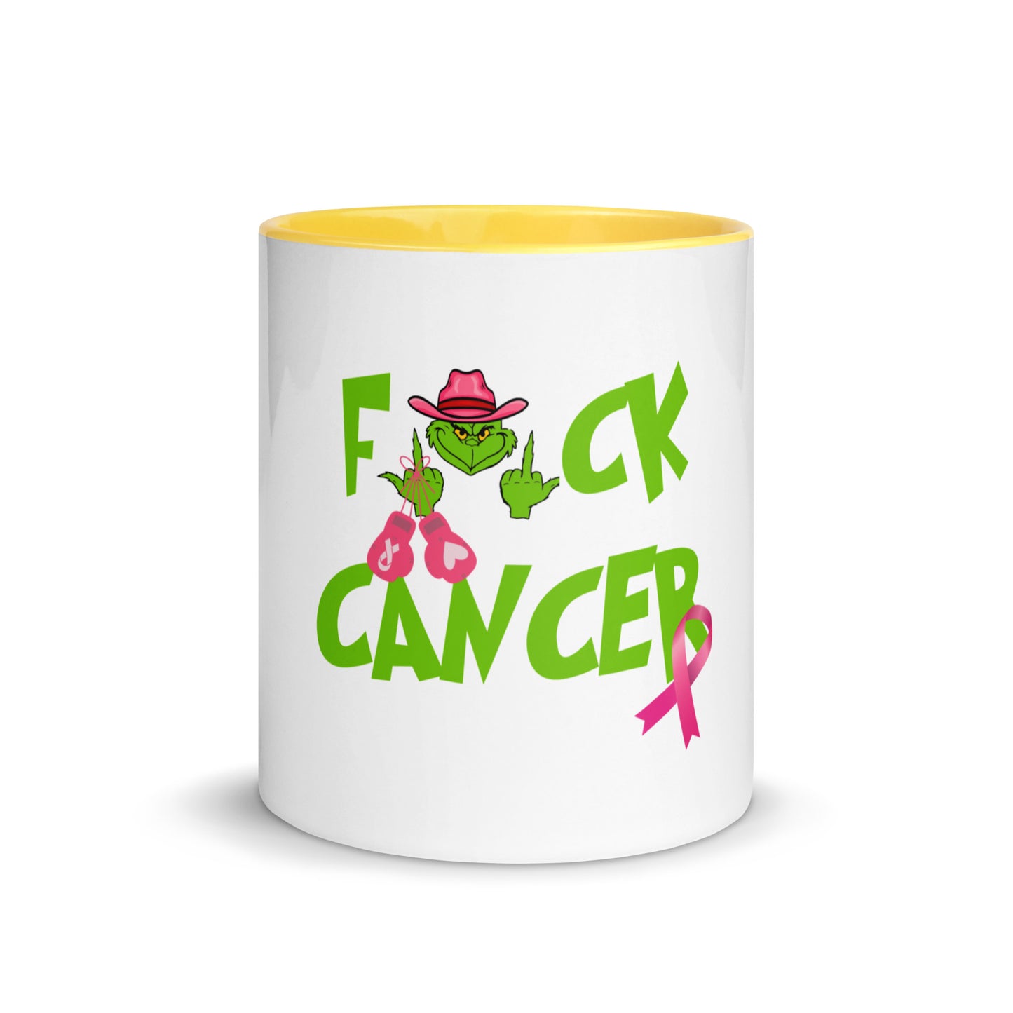 F*ck cancer grinch Mug with Color Inside