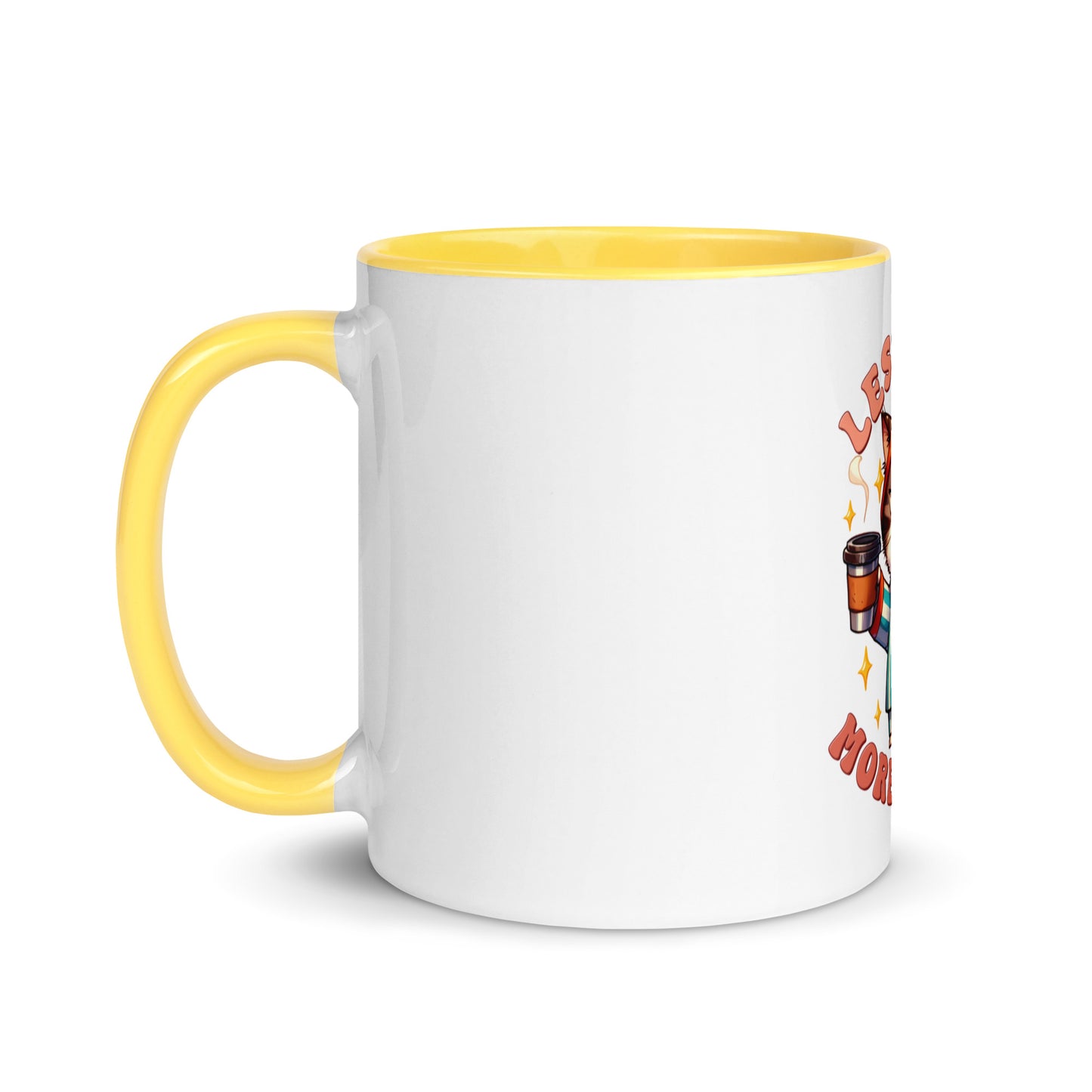 Less talk cat Mug with Color Inside