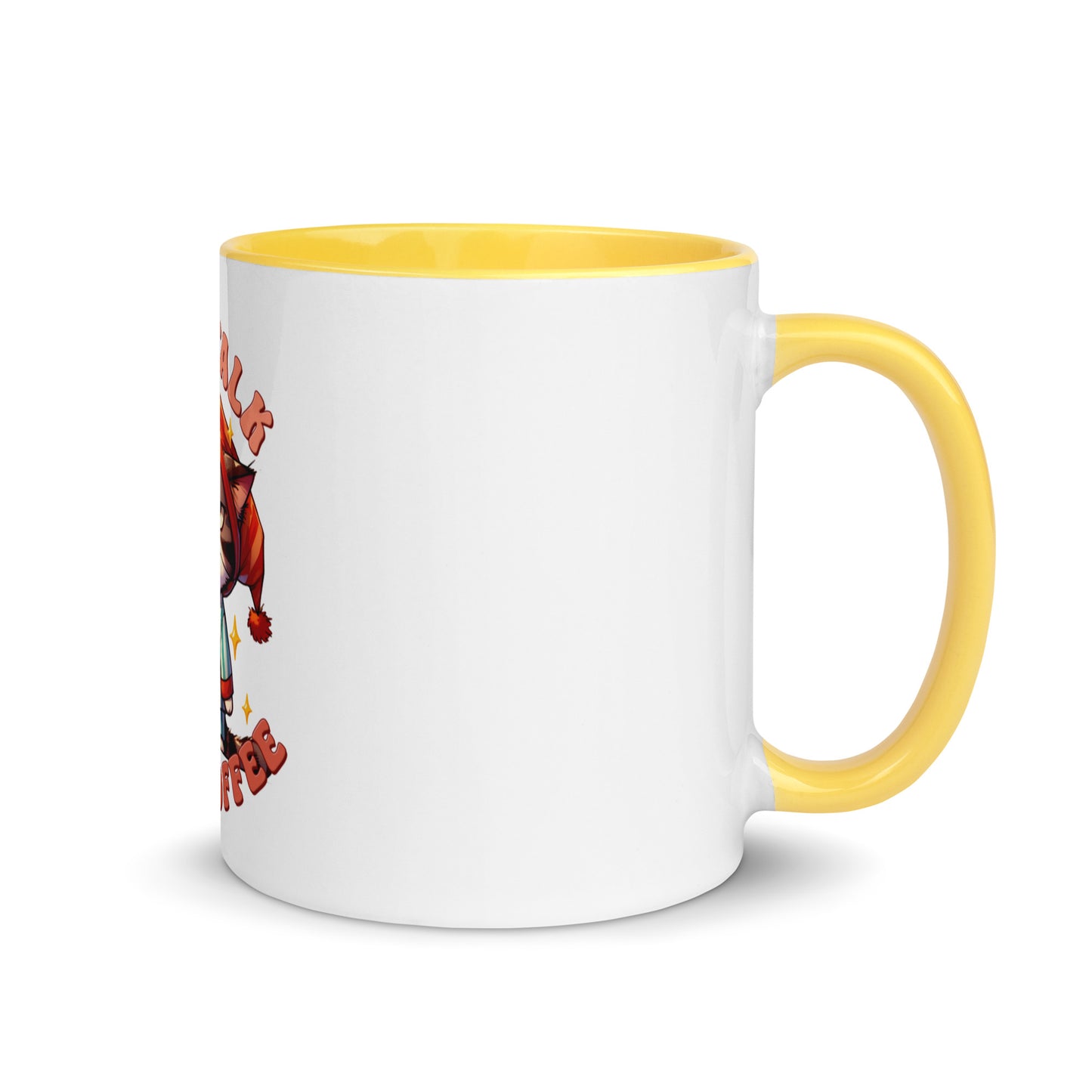 Less talk cat Mug with Color Inside