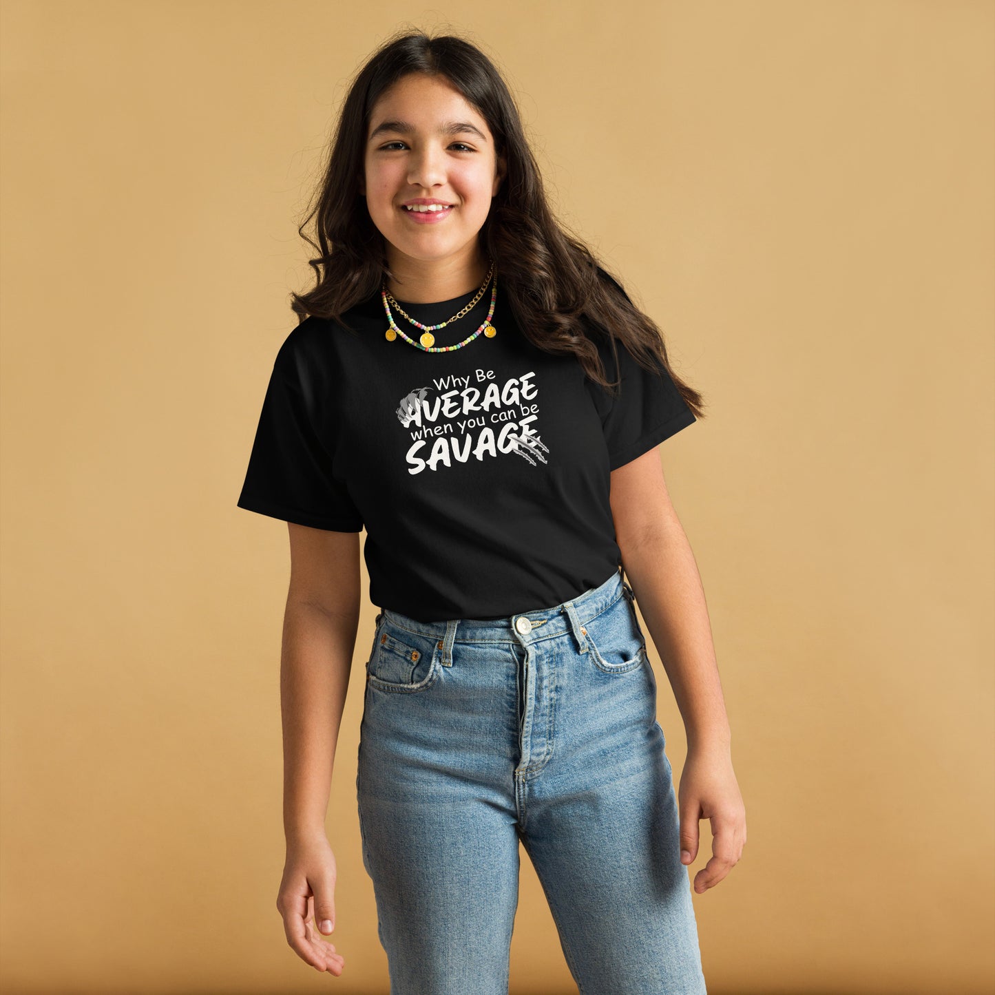 Why be average Youth classic tee