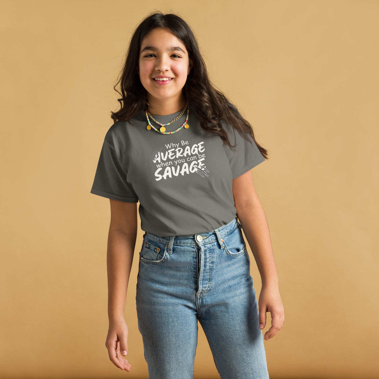 Why be average Youth classic tee
