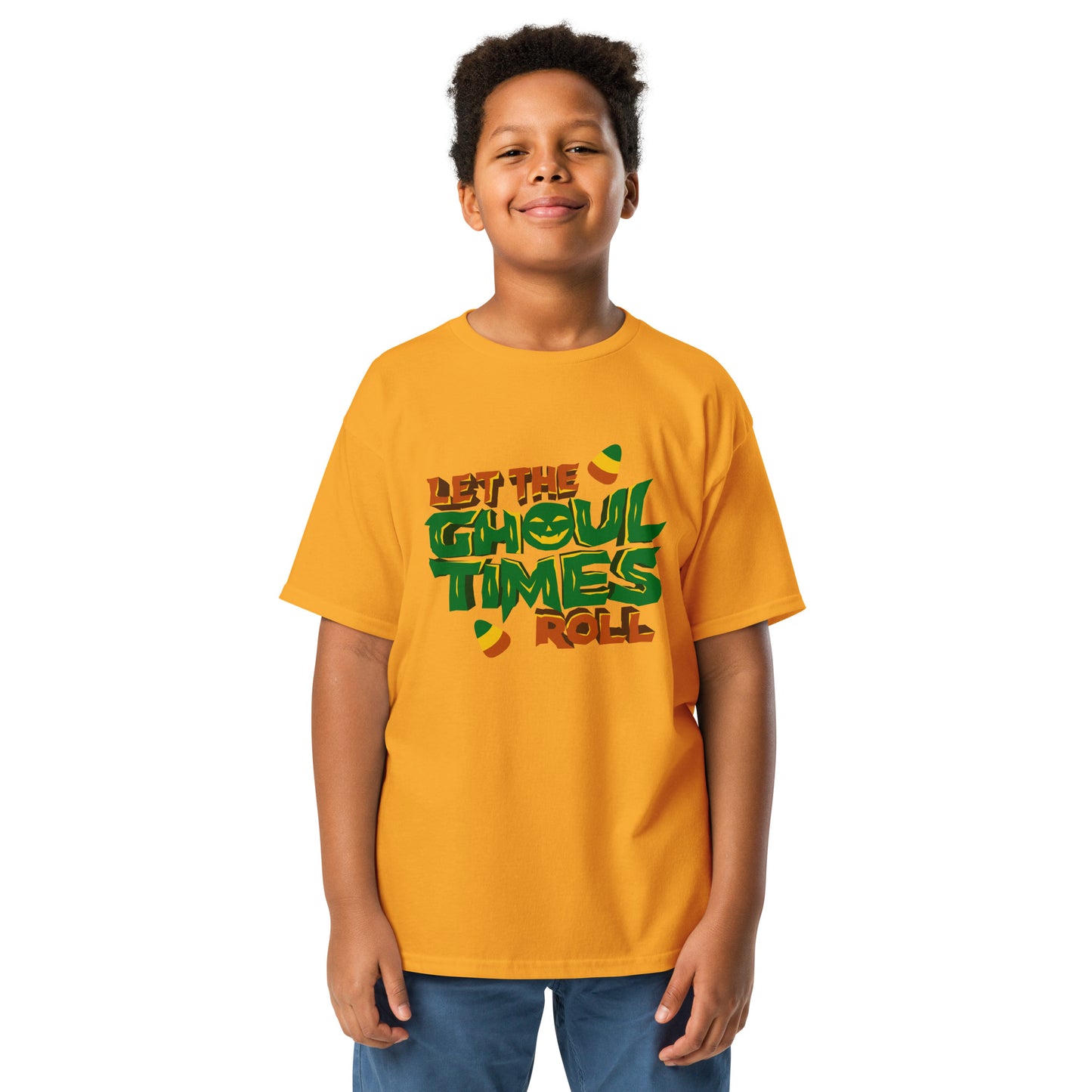 Let the ghoul times roll Youth classic tee