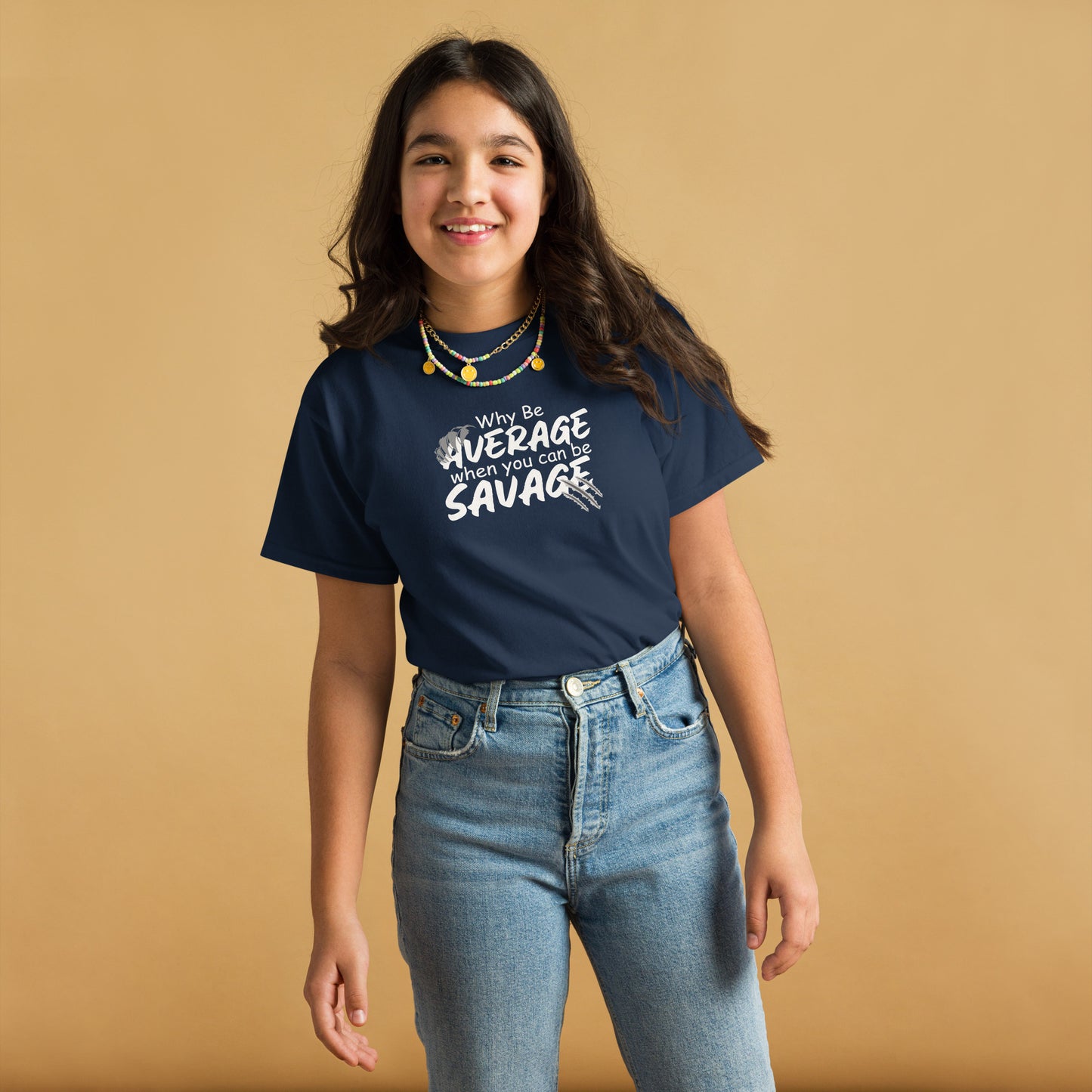 Why be average Youth classic tee