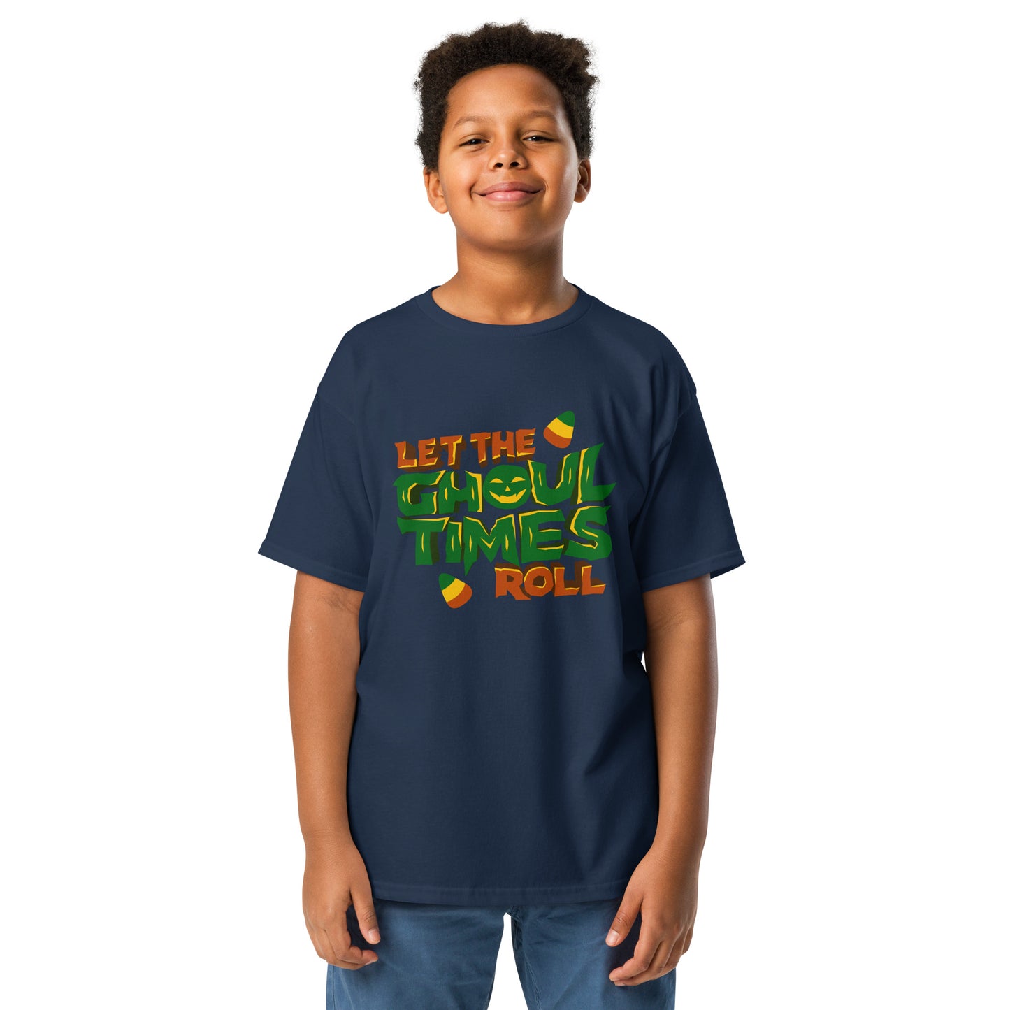 Let the ghoul times roll Youth classic tee