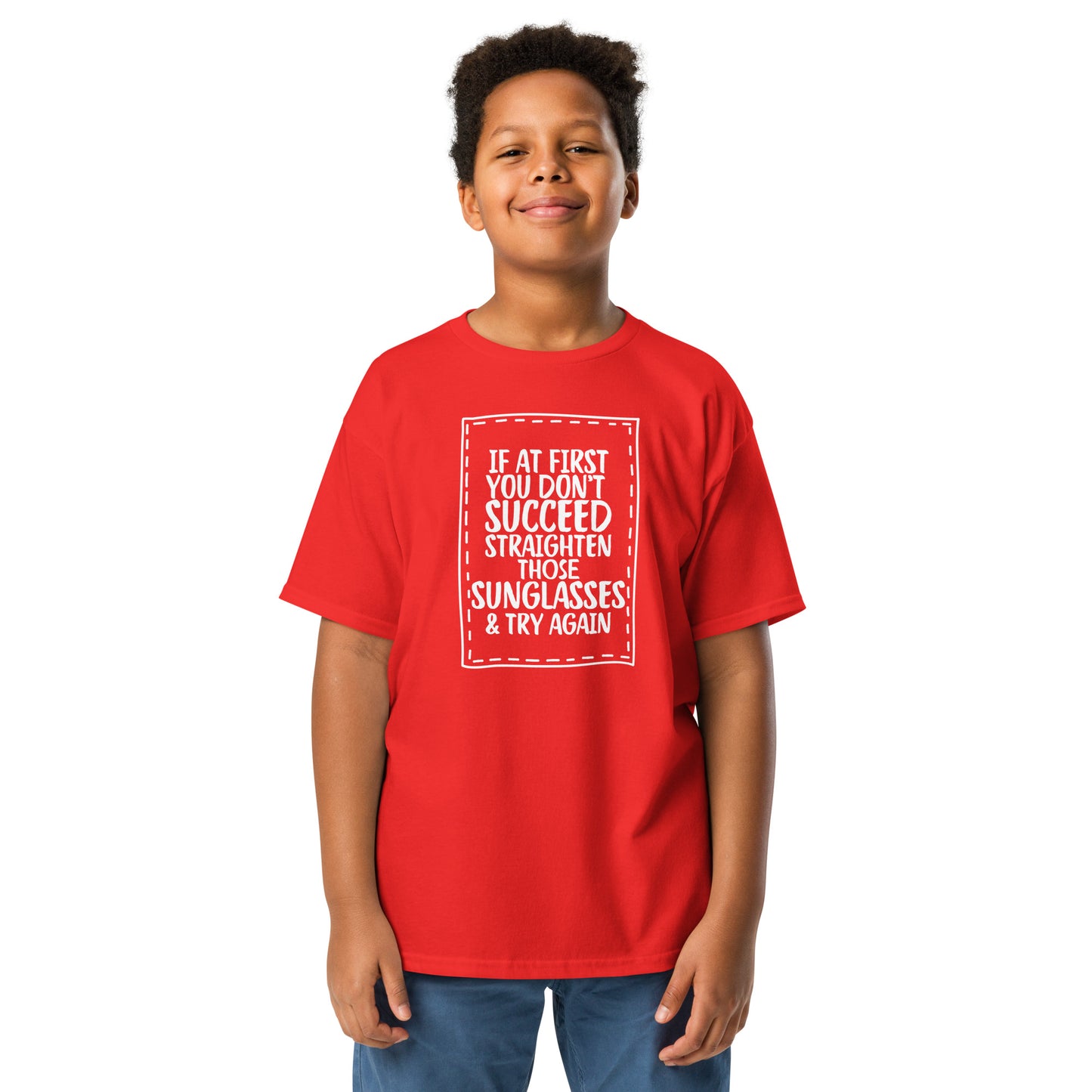 Straighten sunglasses Youth classic tee