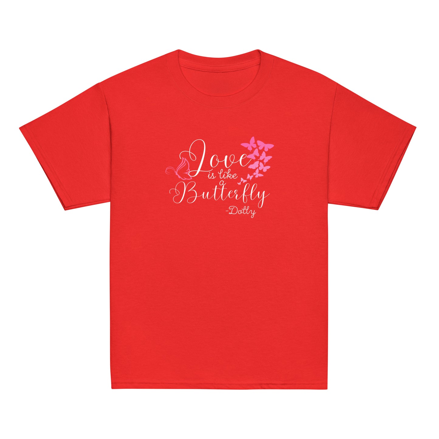 Love is like butterfly Youth classic tee