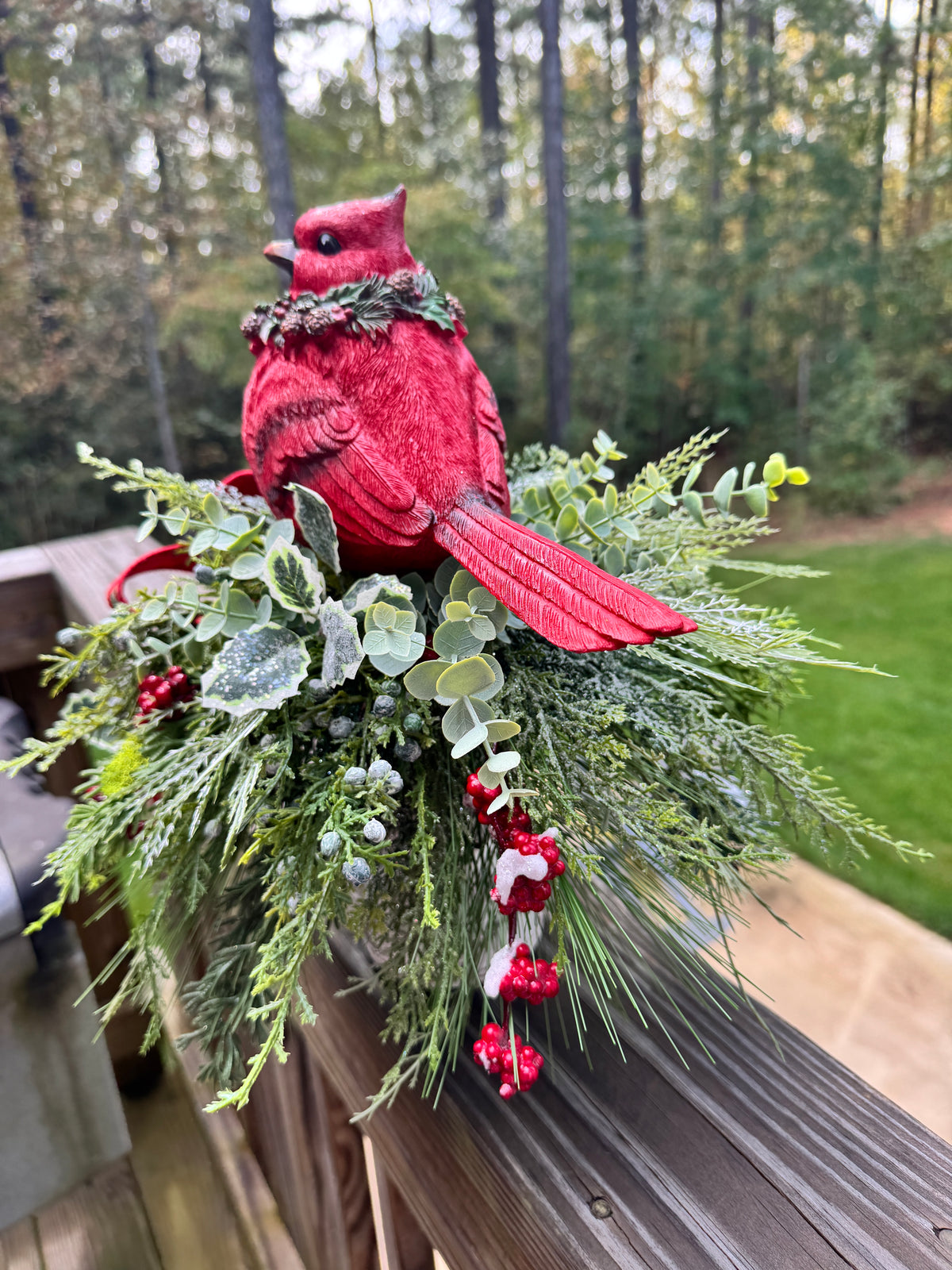 Cardinal Candlestick Centerpiece