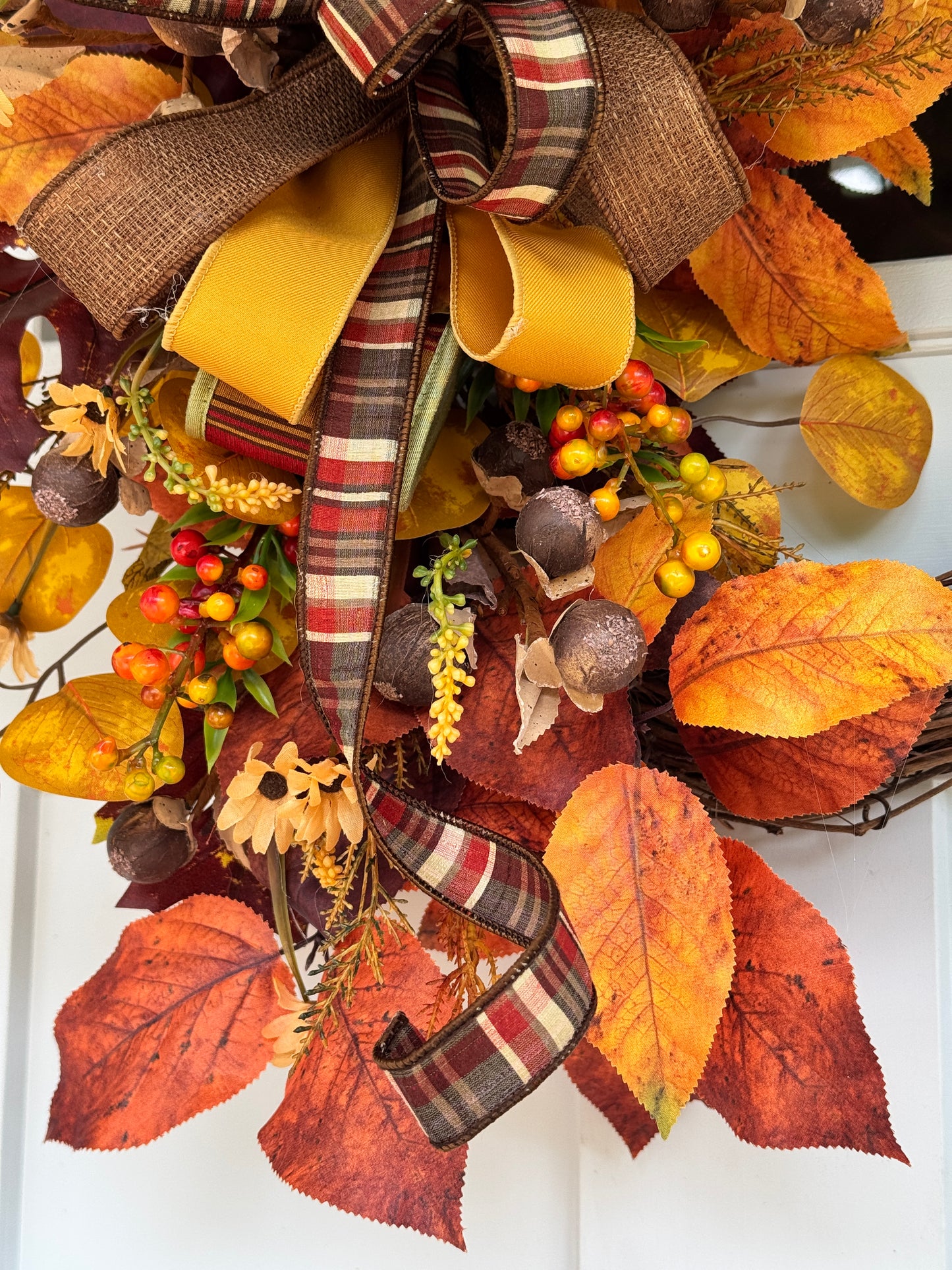 Vibrant Autumn Harvest Foliage Wreath