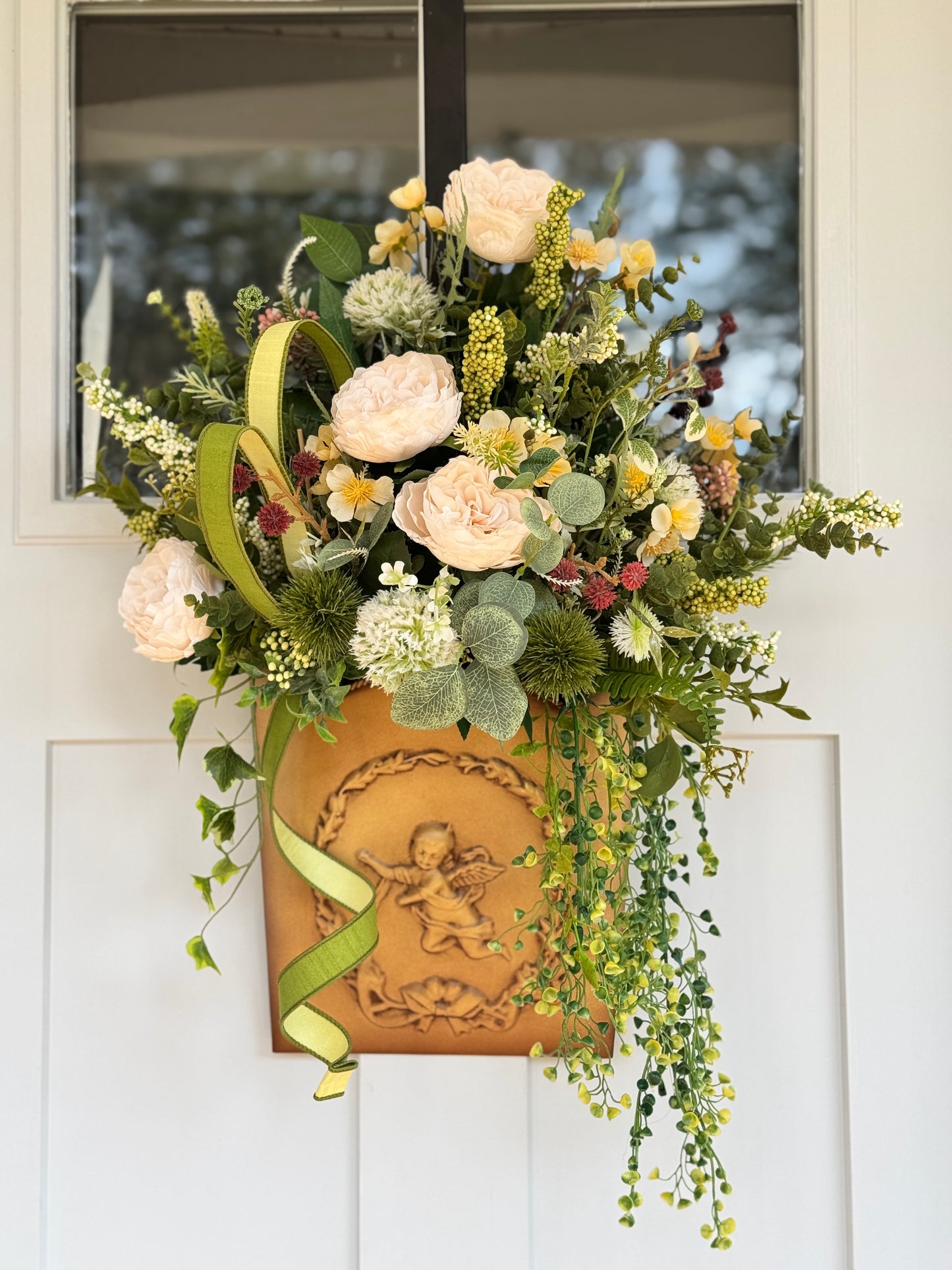 Vintage Southern Living Cherub With Floral Design