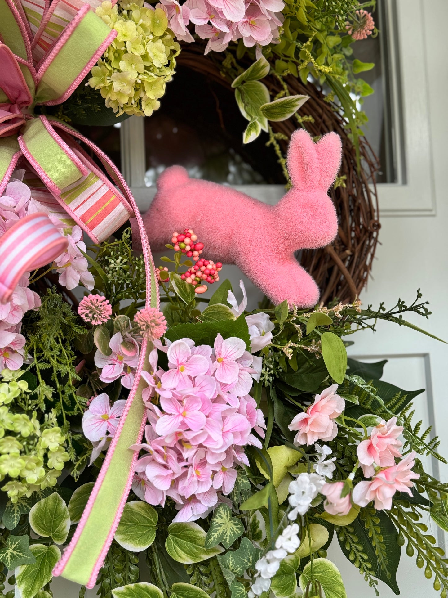 Pink Hydrangea Spring Wreath