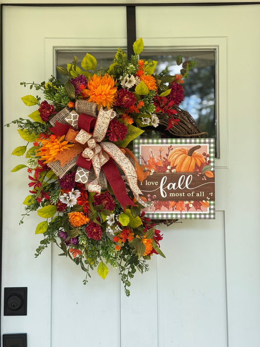 Love Fall Most of All Wreath
