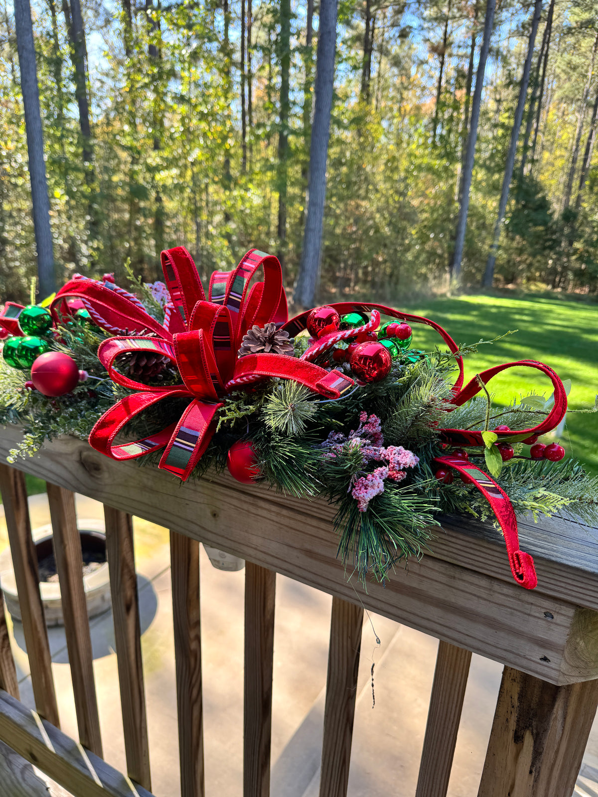 Christmas Pine Cedar Centerpiece Swag
