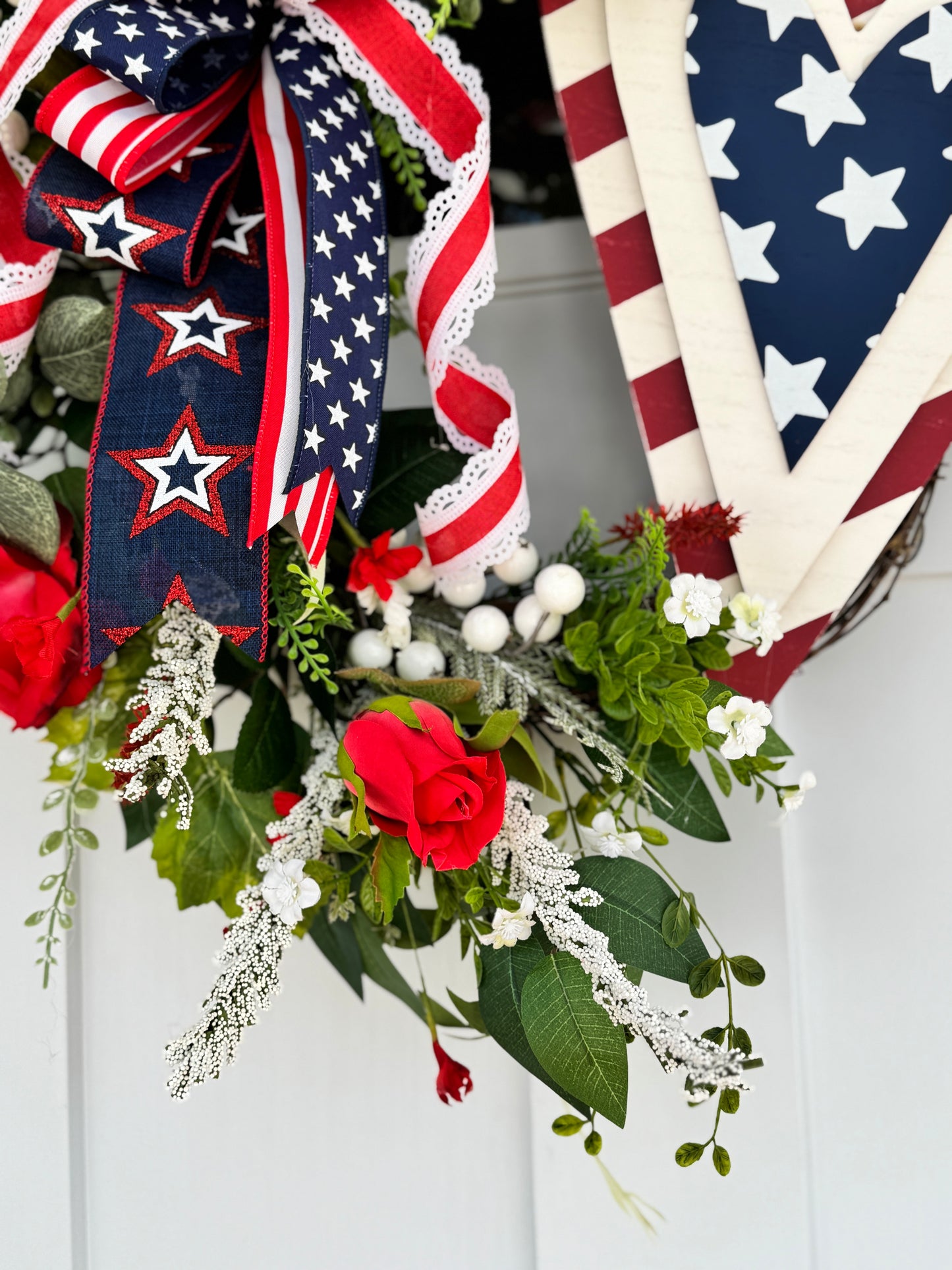 Large Patriotic Heart Wreath