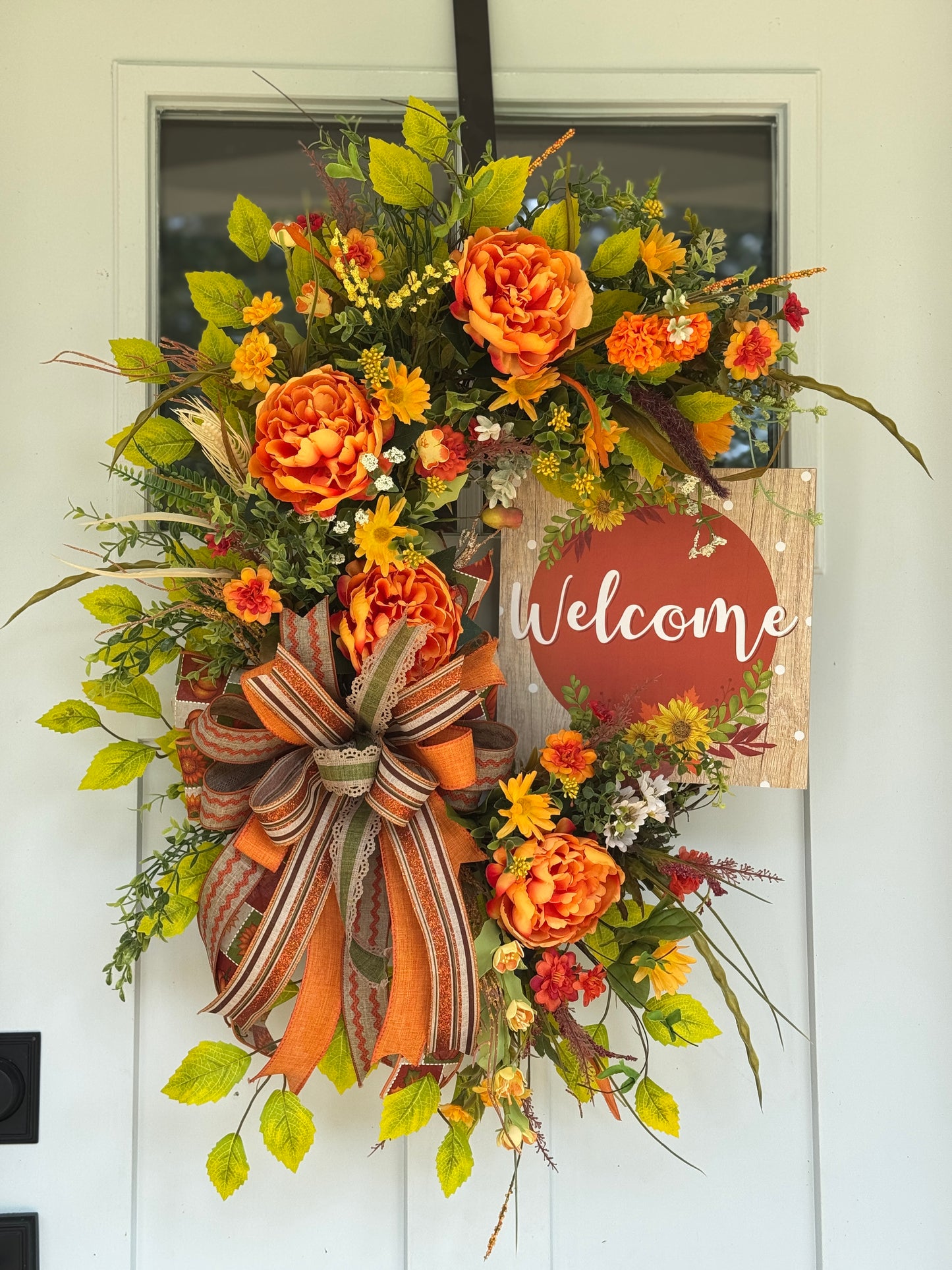 Vibrant Floral Welcome Wreath