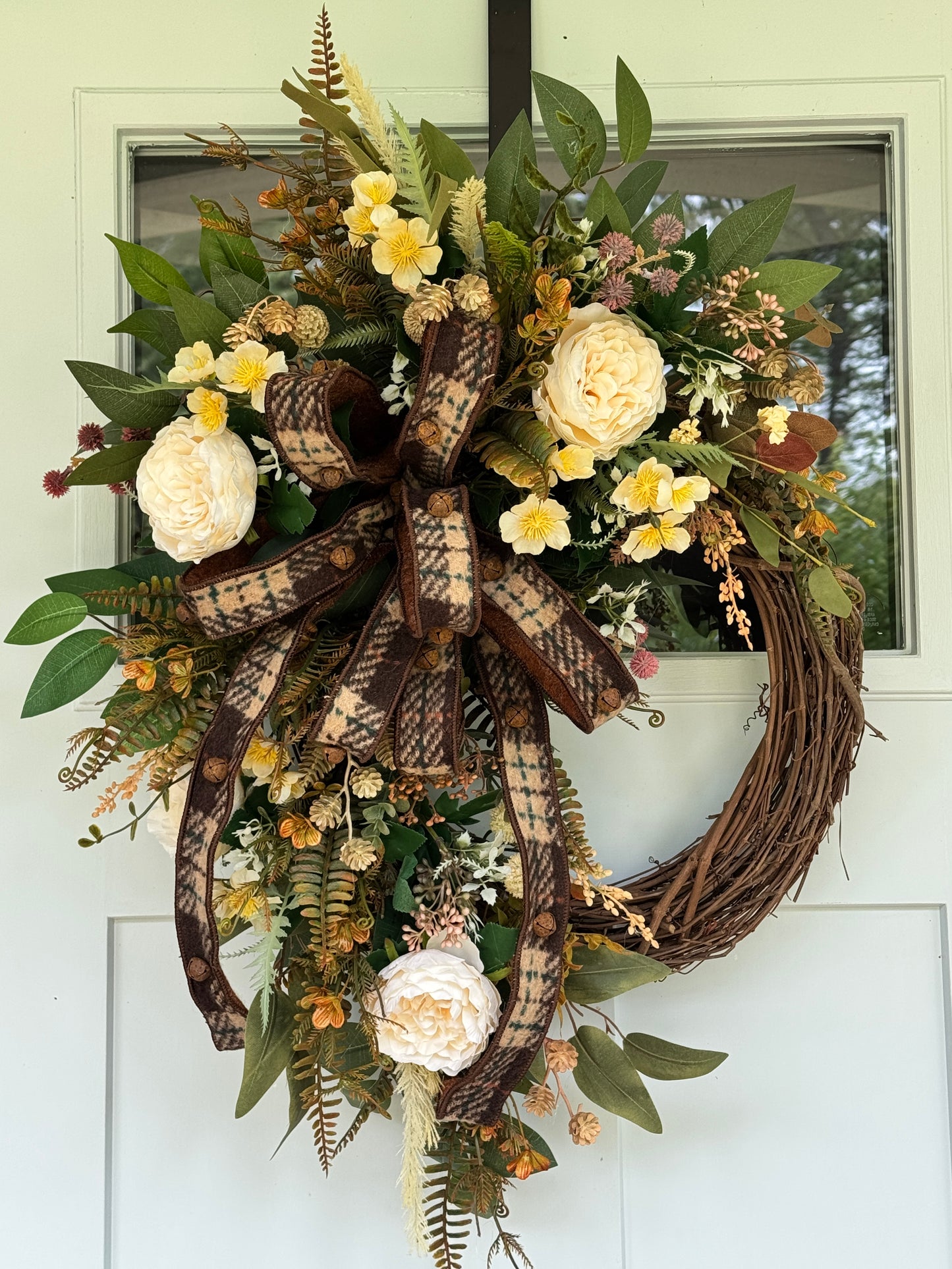 Neutral Fall Grapevine Wreath