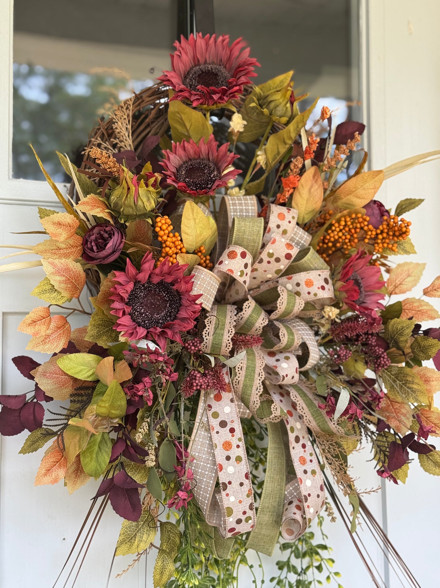 Soft Autumn Tones Floral Wreath
