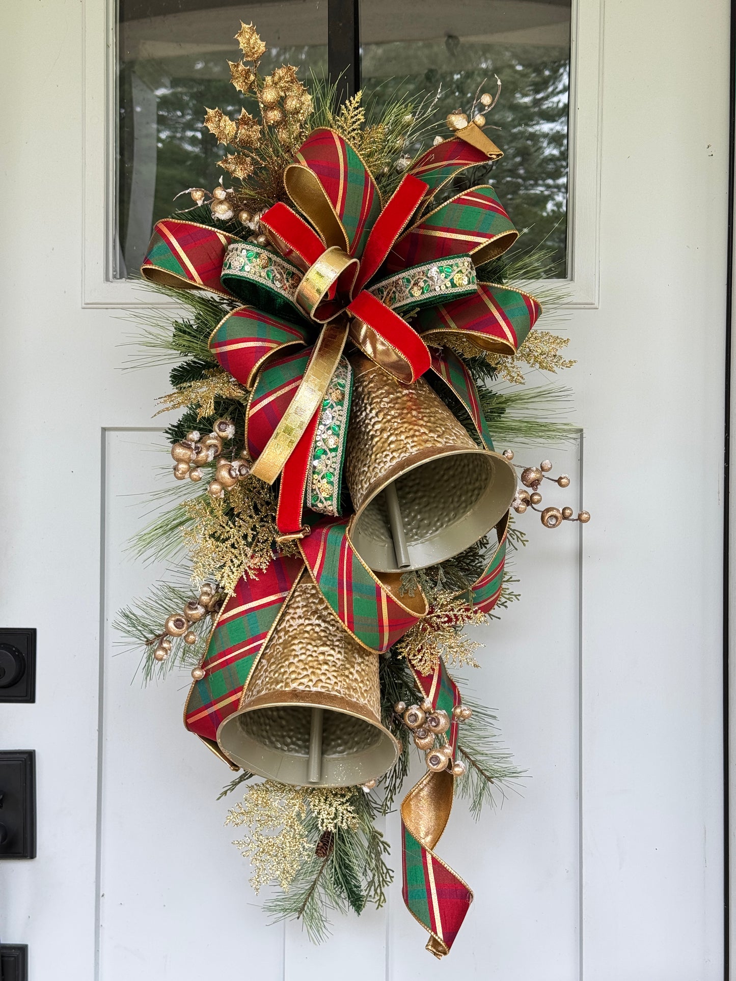 All Season Elegance Gold Bell Wreath