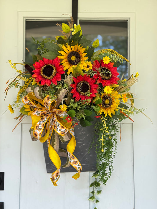 Sunflower Door Hanging Basket