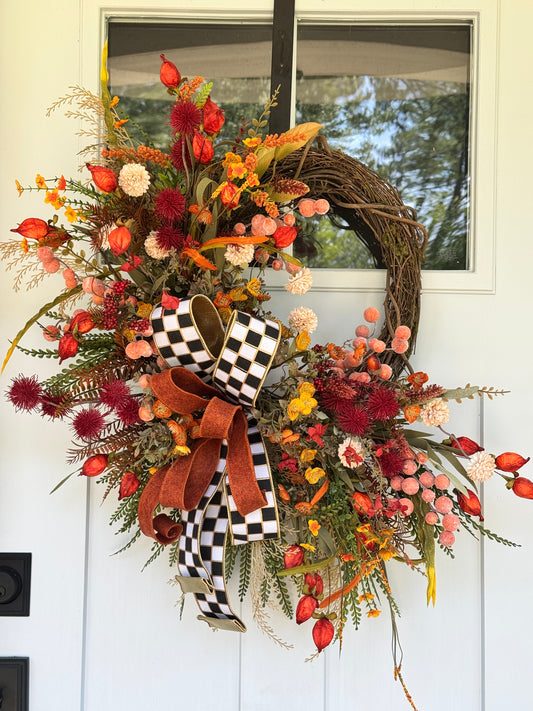 Large Rustic Elegance Grapevine Wreath