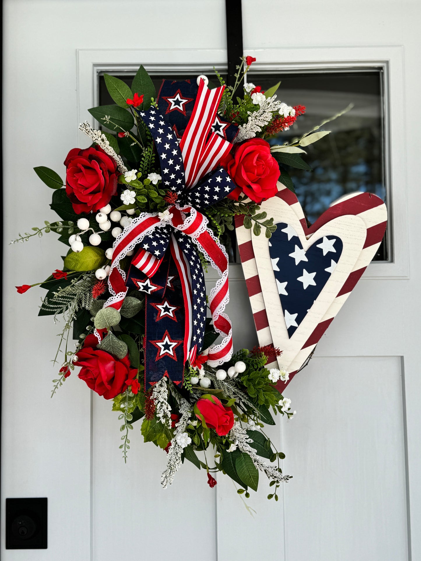 Large Patriotic Heart Wreath