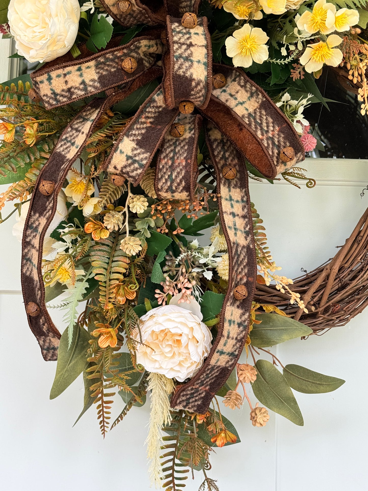 Neutral Fall Grapevine Wreath