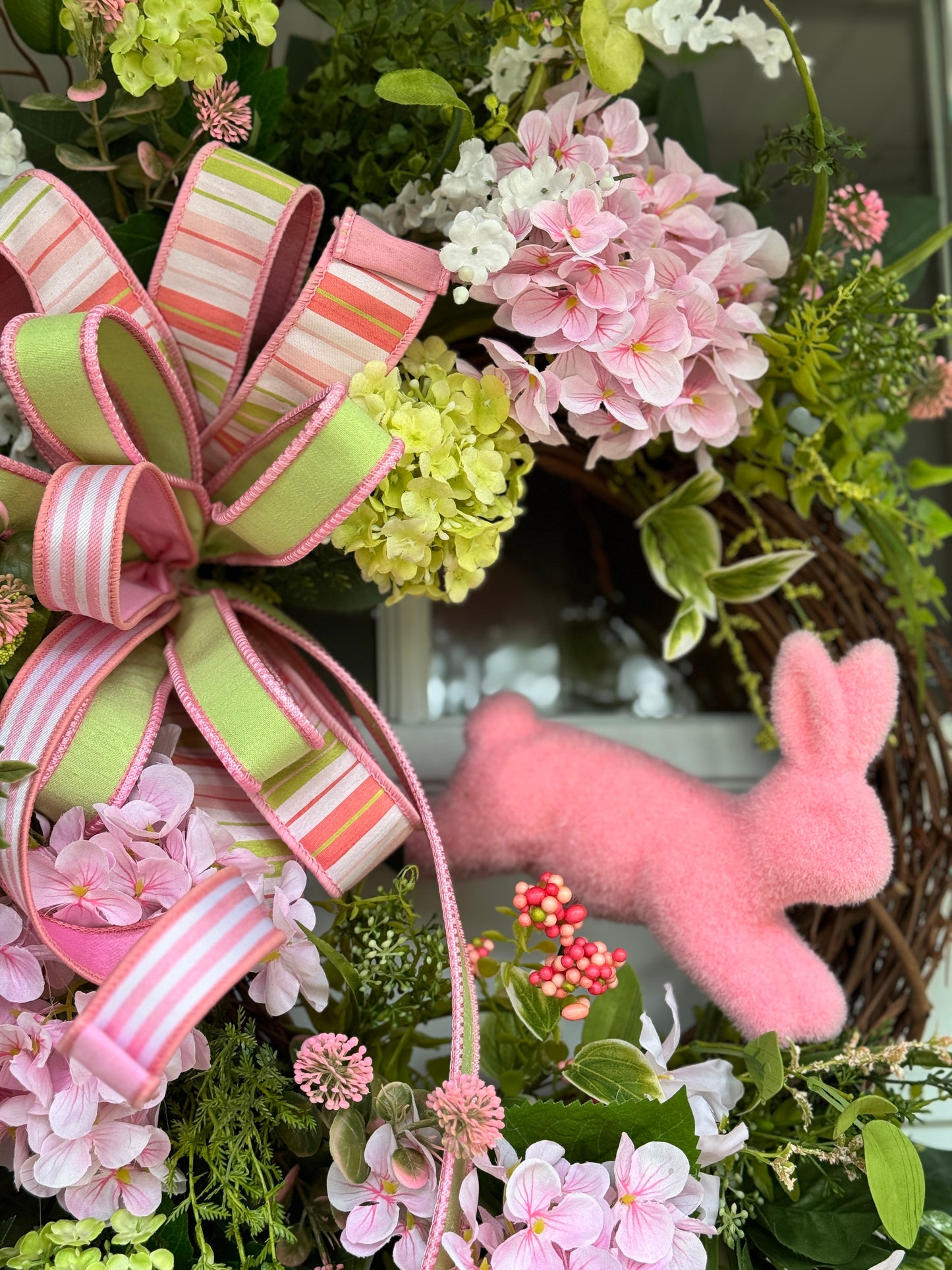 Pink Hydrangea Spring Wreath