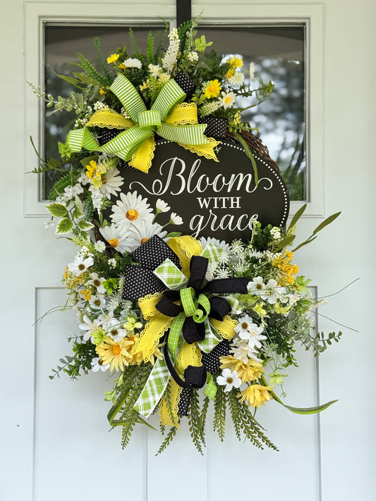 Bloom with Grace Daisy Wreath