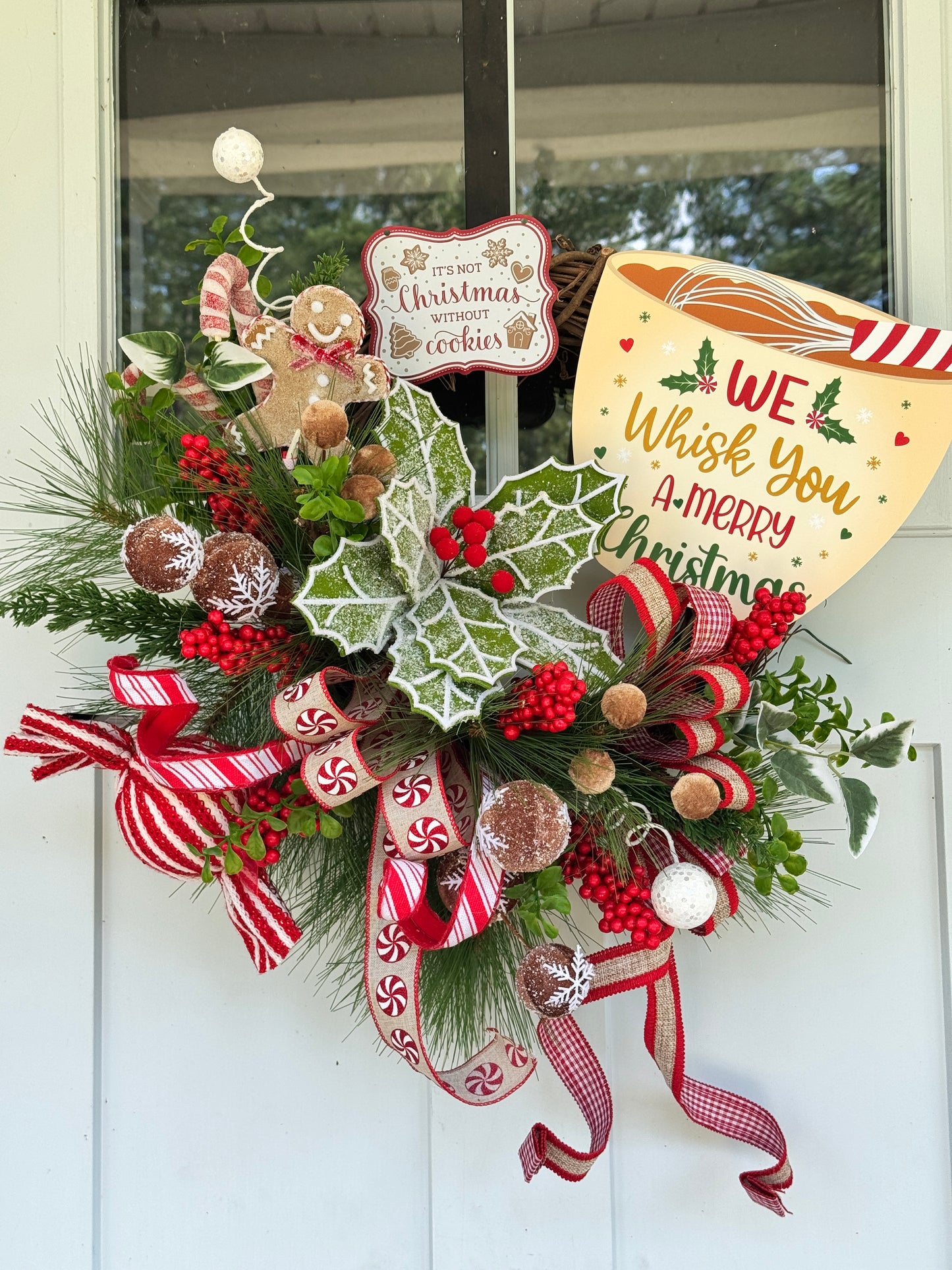 Gingerbread “Whisking You a Merry Christmas” Wreath