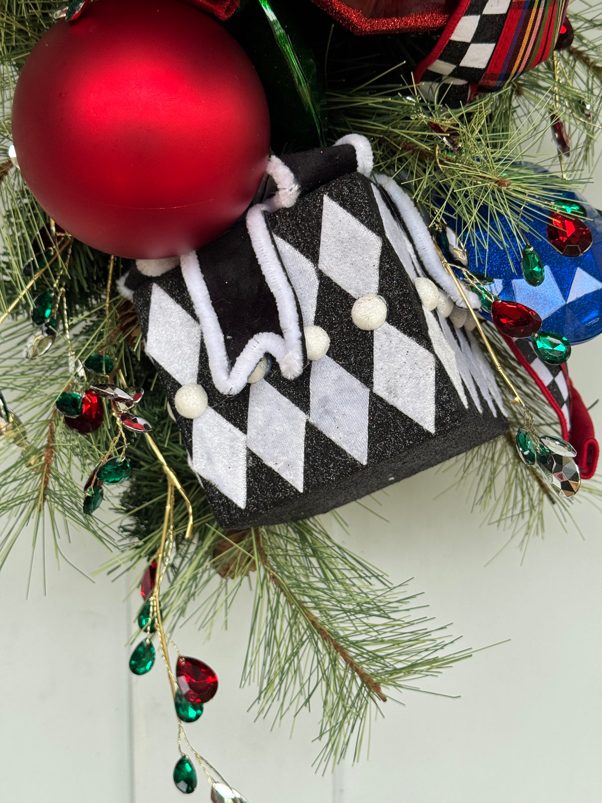 Bold Nutcracker Inspired Teardrop Wreath