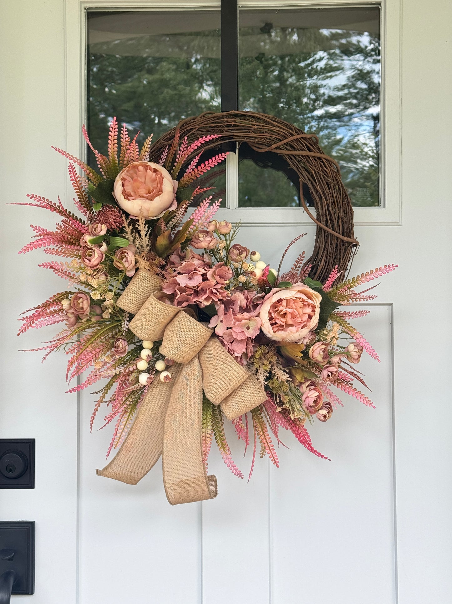 Dusty Rose Cozy Fall Wreath