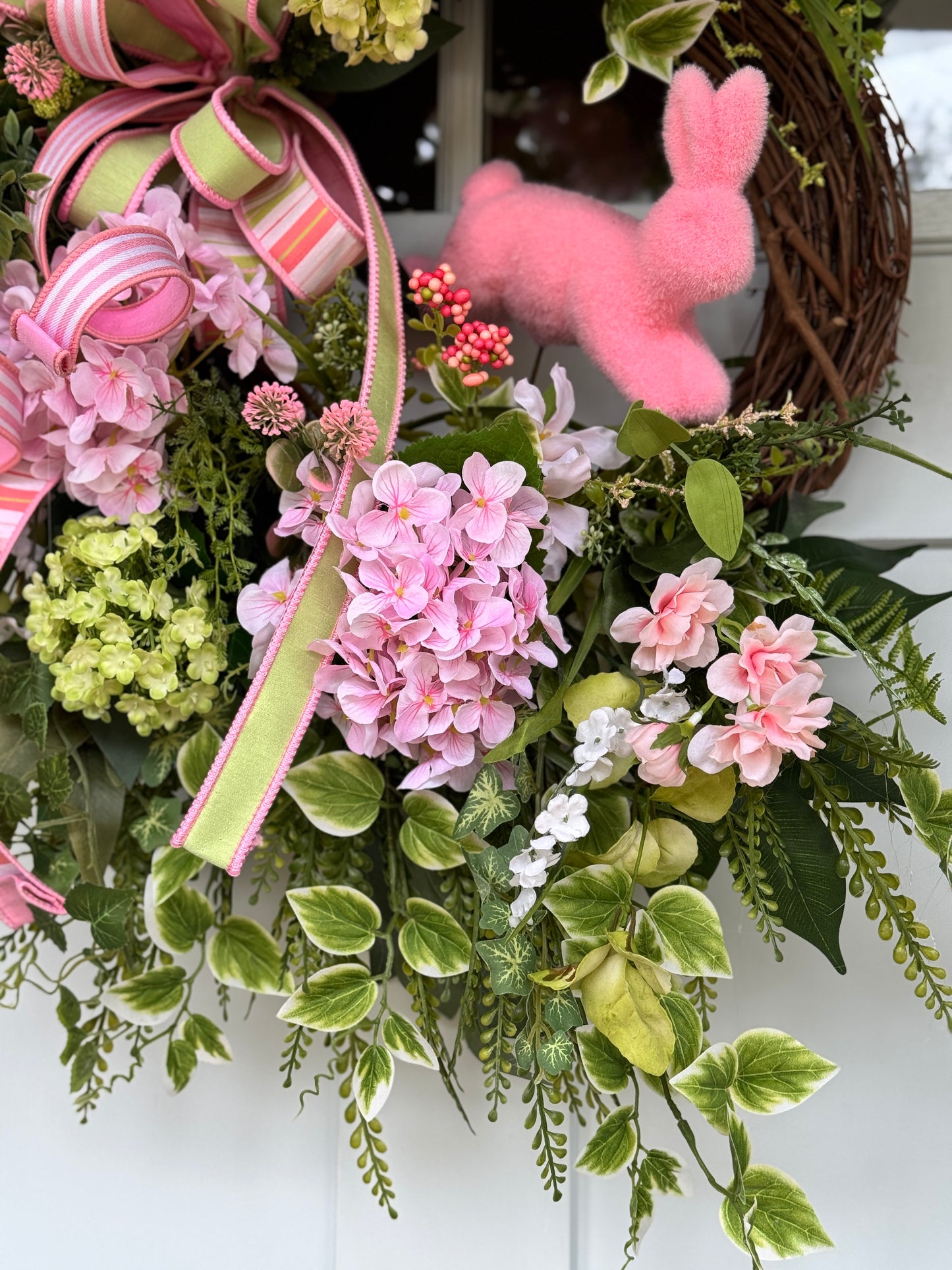 Pink Hydrangea Spring Wreath