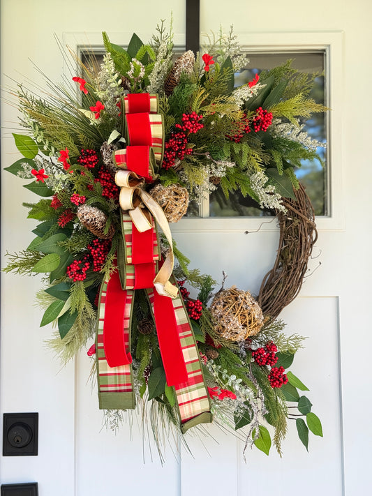 Large Rustic Winter/Holiday Wreath