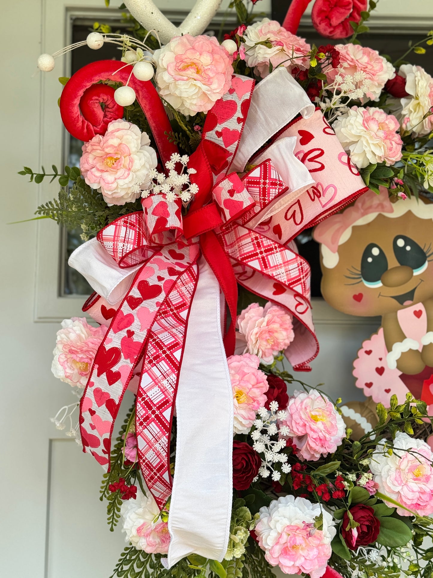 Gingerbread Valentine's Day Heart Wreath