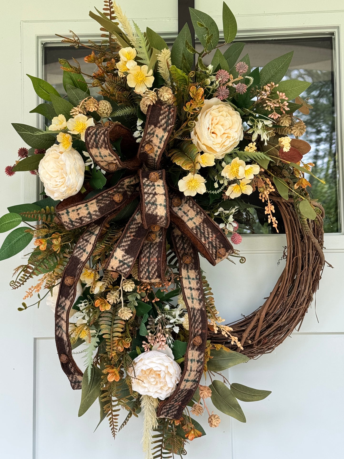 Neutral Fall Grapevine Wreath