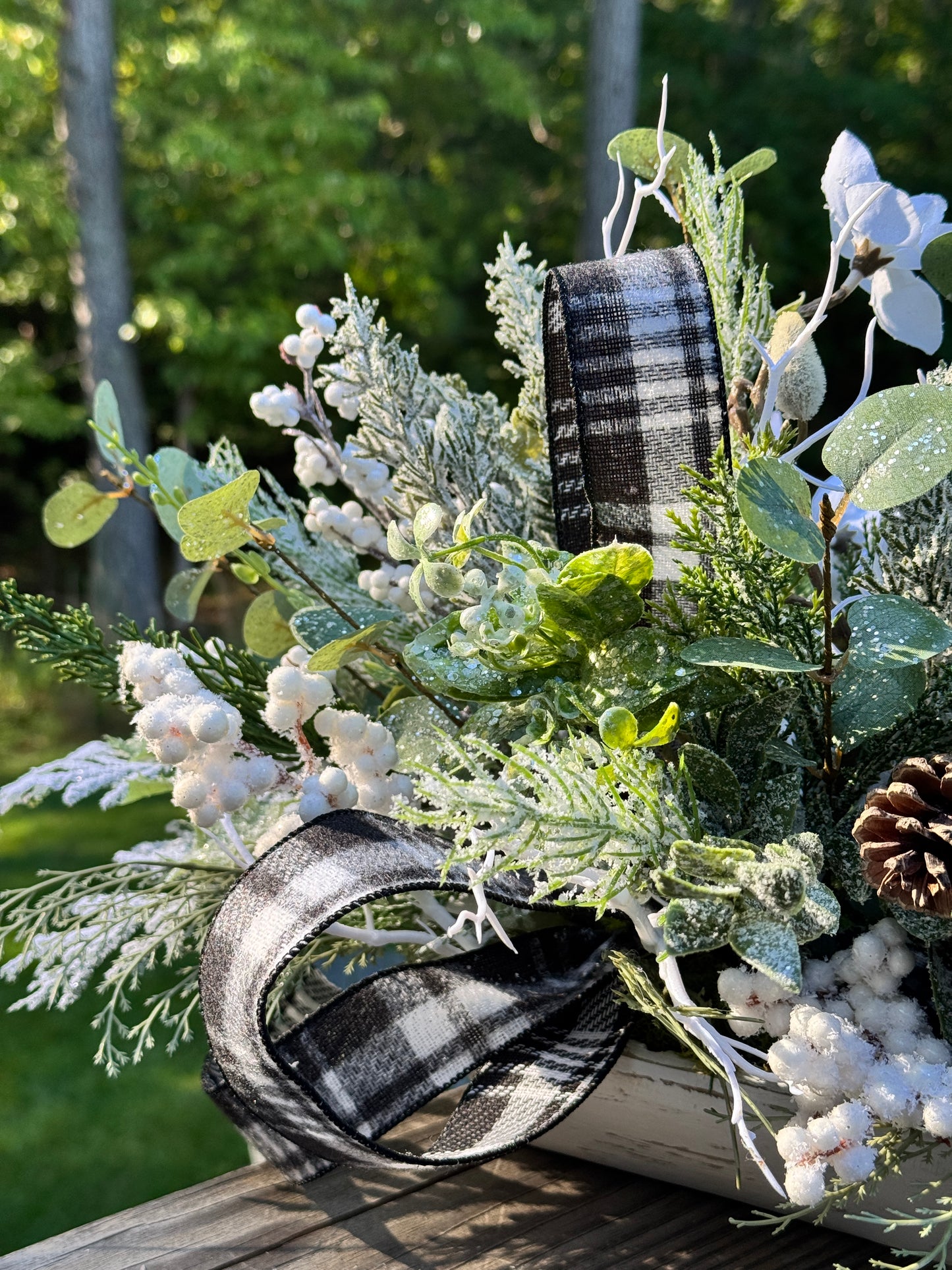 Snowy Magnolias & Frosted Winter Centerpiece