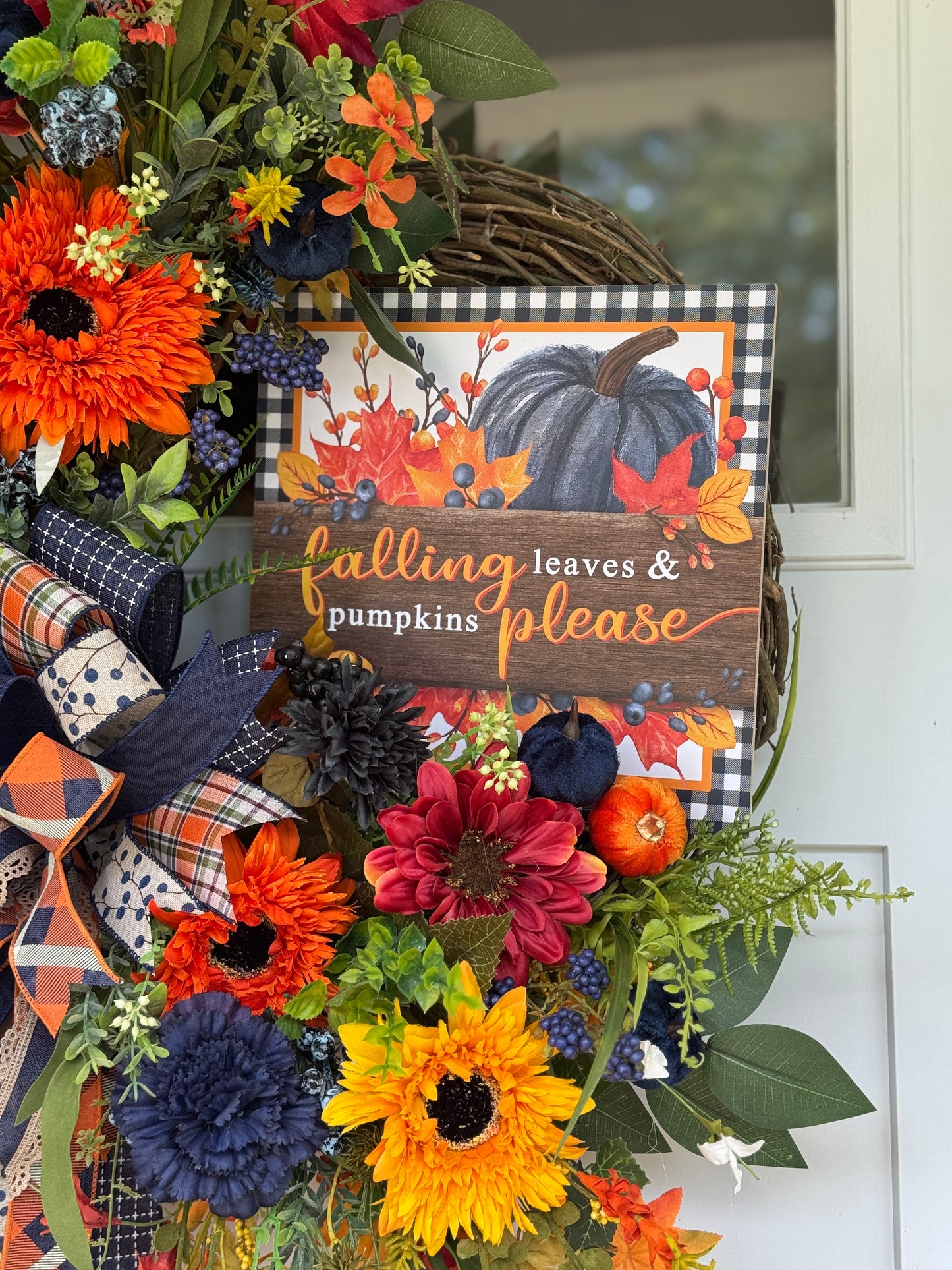 Falling Leaves Autumn Wreath