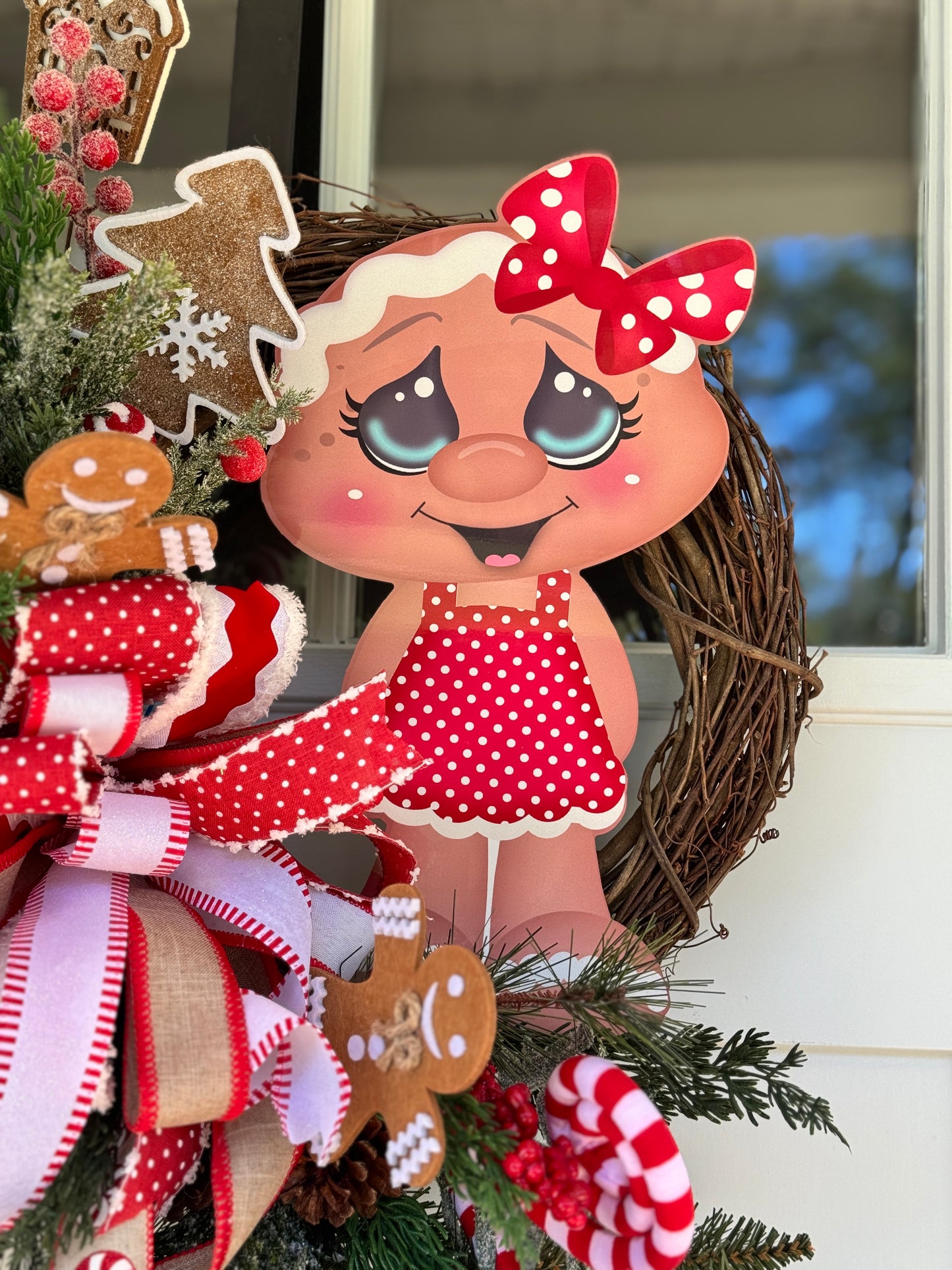 Gingerbread Girl Holiday Wreath