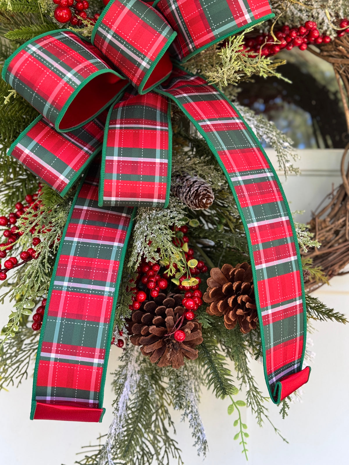 Large Christmas Winter Greenery Wreath