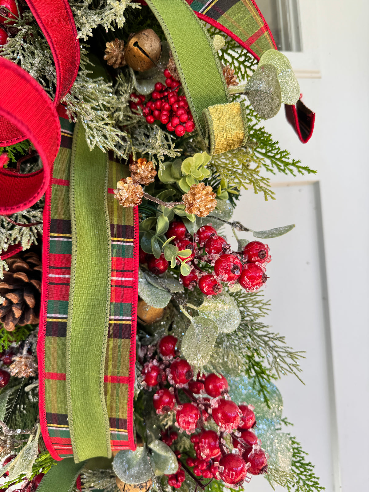 Classic Winter/Holiday Red and Moss Wreath