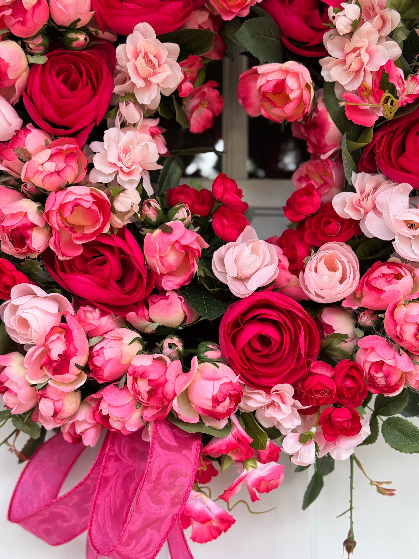 Elegant Pink Floral Wreath