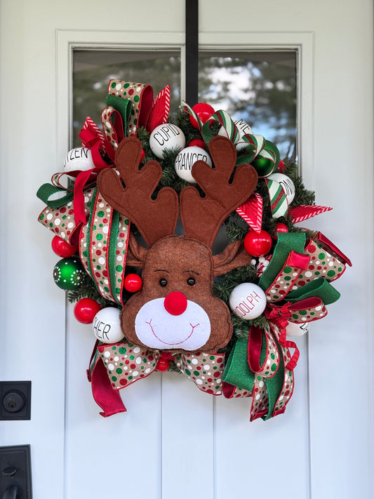 Rudolph Christmas Wreath