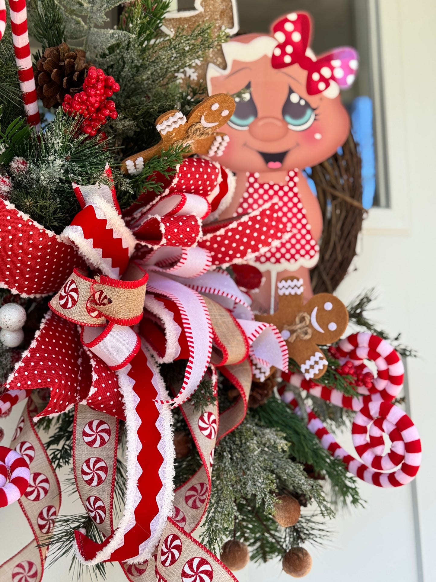 Gingerbread Girl Holiday Wreath